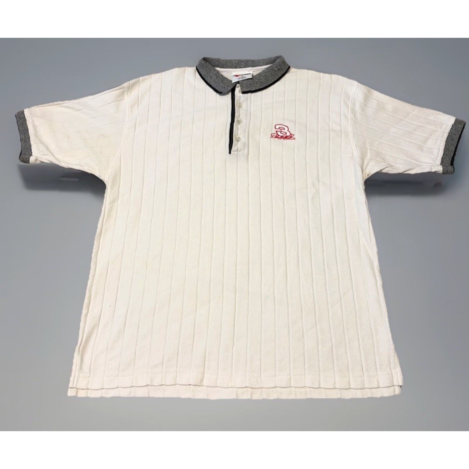 Chase Authentics VINTAGE Dale Earnhardt Chase Authentics NASCAR Polo Collared Shirt XL Men’s White Size US XL / EU 56 / 4 - 2 Thumbnail