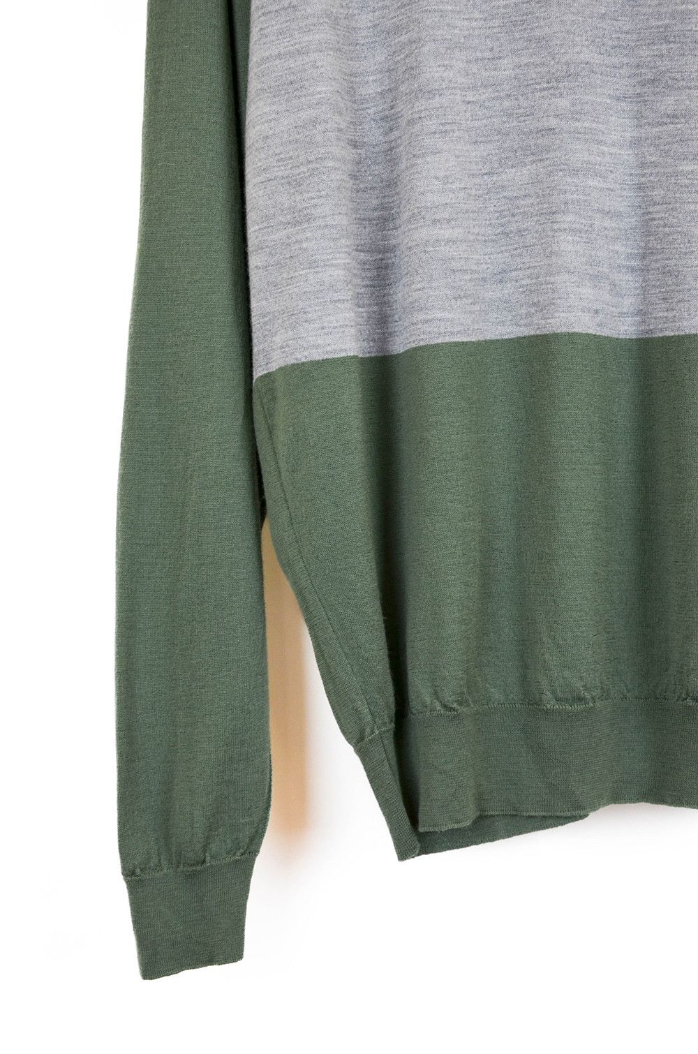John Smedley John Smedley Wool Sweater XL Grey/Green Size US XL / EU 56 / 4 - 2 Thumbnail