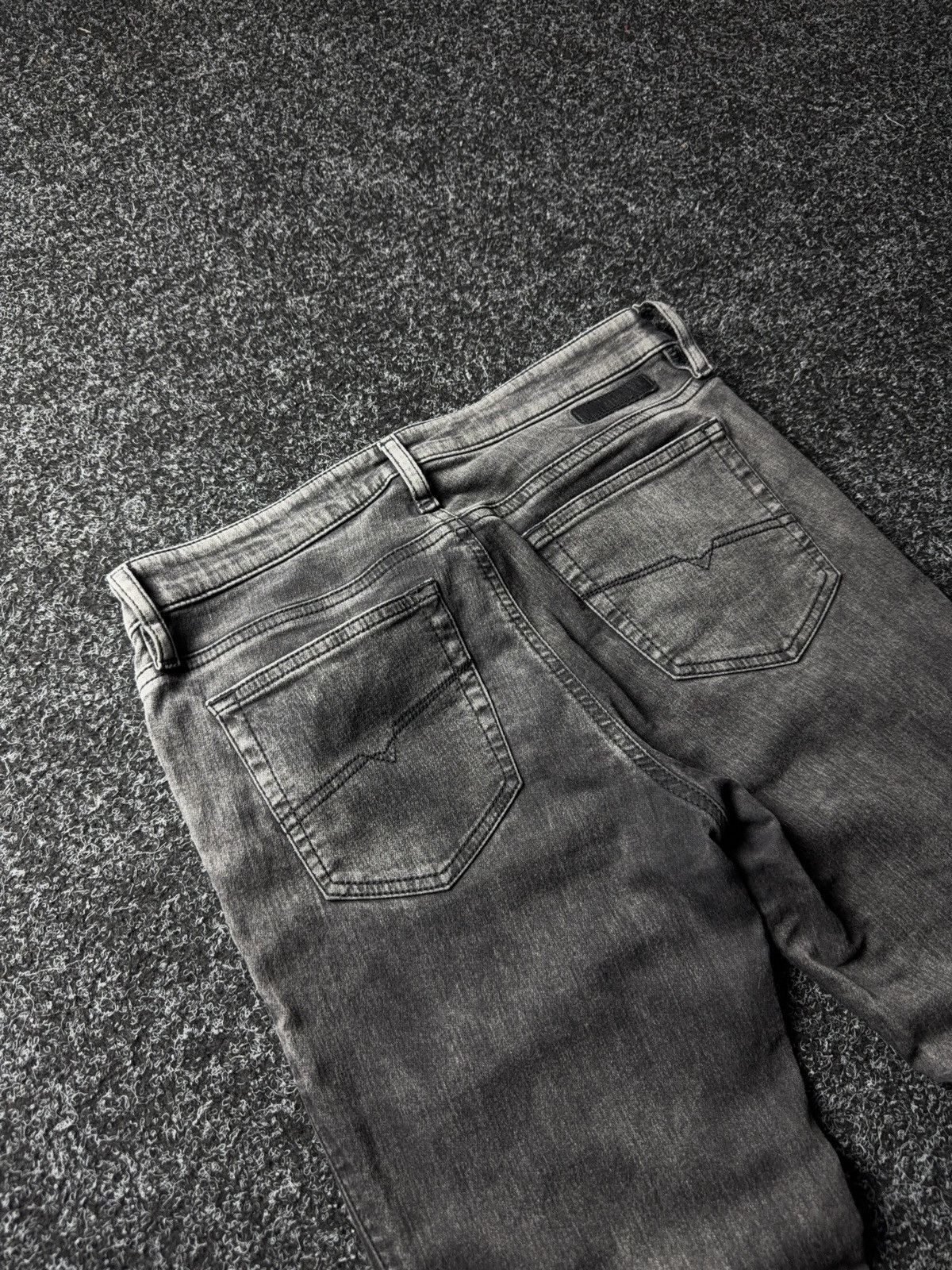 Diesel 00s Diesel Skinzee-Ne Grey Denim+Sweat Super Skinny Jeans Size 28" / US 6 / IT 42 - 17 Thumbnail