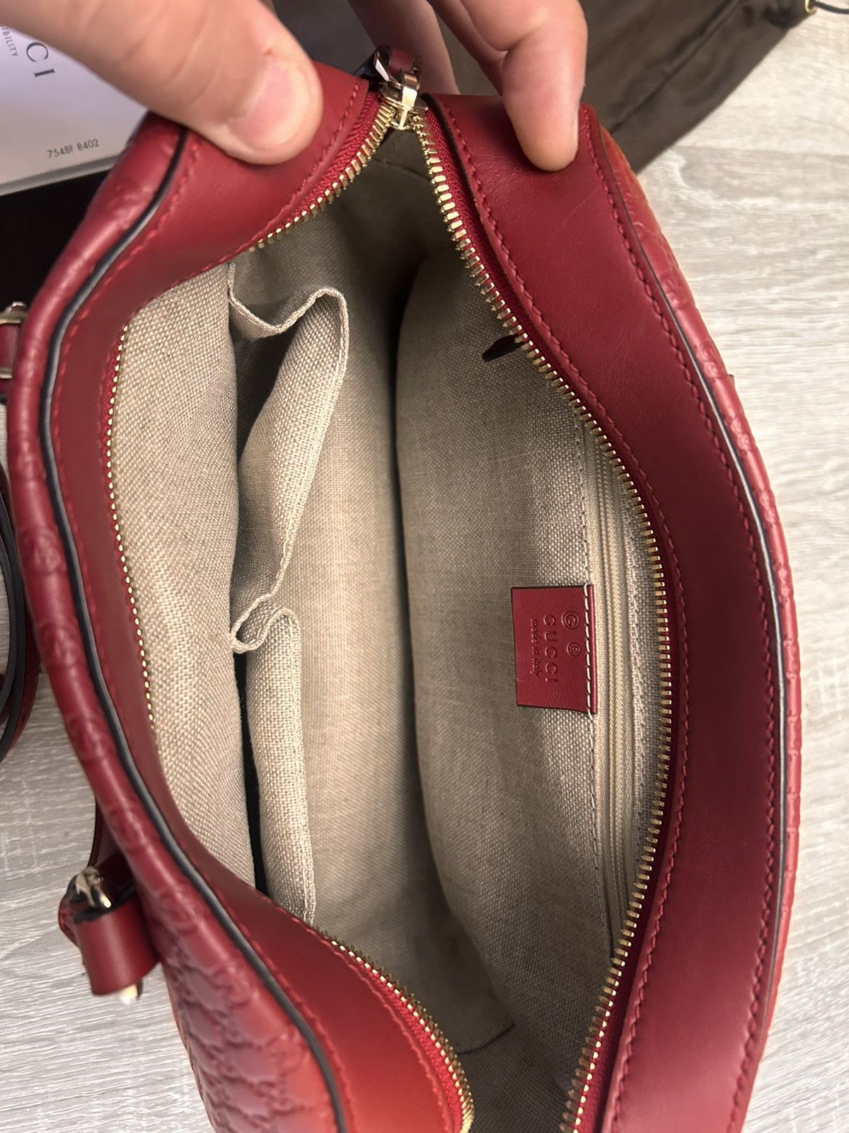 Gucci GUCCI GG LOGO LEATHER S/M SATCHEL BAG Size ONE SIZE - 6 Thumbnail