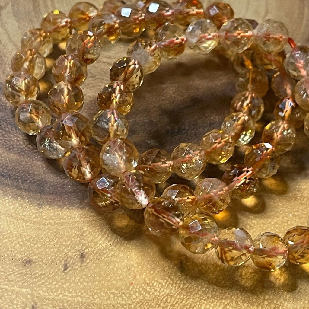 Other Citrine faceted natural beads beaded stretch bracelet new 7. Size ONE SIZE - 2 Thumbnail