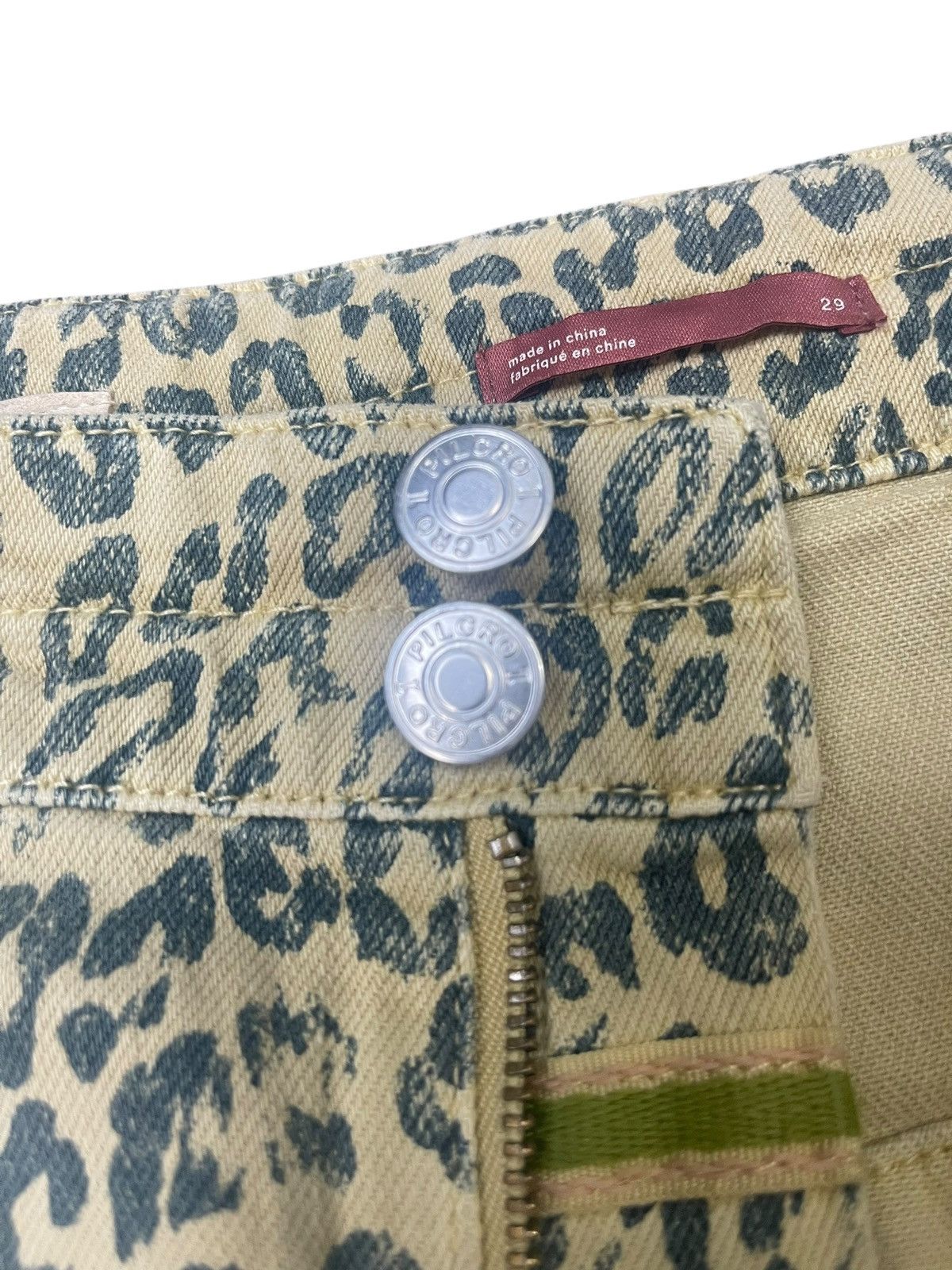Japanese Brand Vintage Pilcro Jeans Leopard Pattern Fullprint Double Knee Size US 33 - 7 Thumbnail