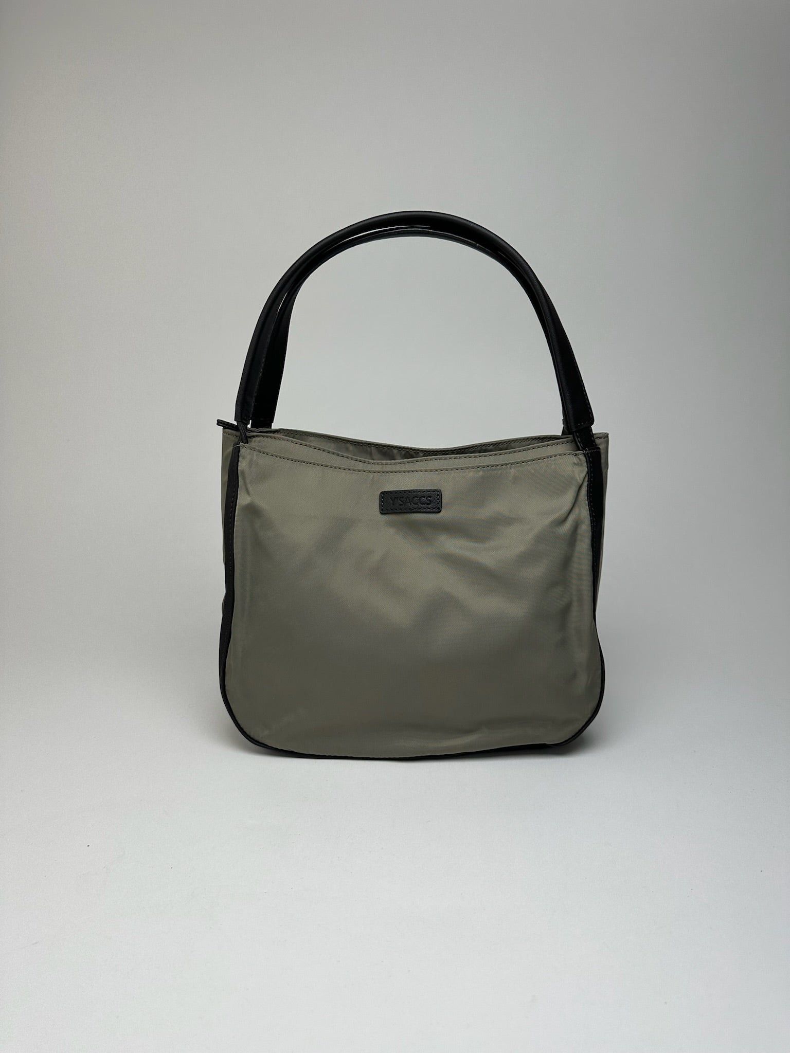 Yohji Yamamoto Vintage Polyester Leather Bag Grey Black Size ONE SIZE - 1 Thumbnail