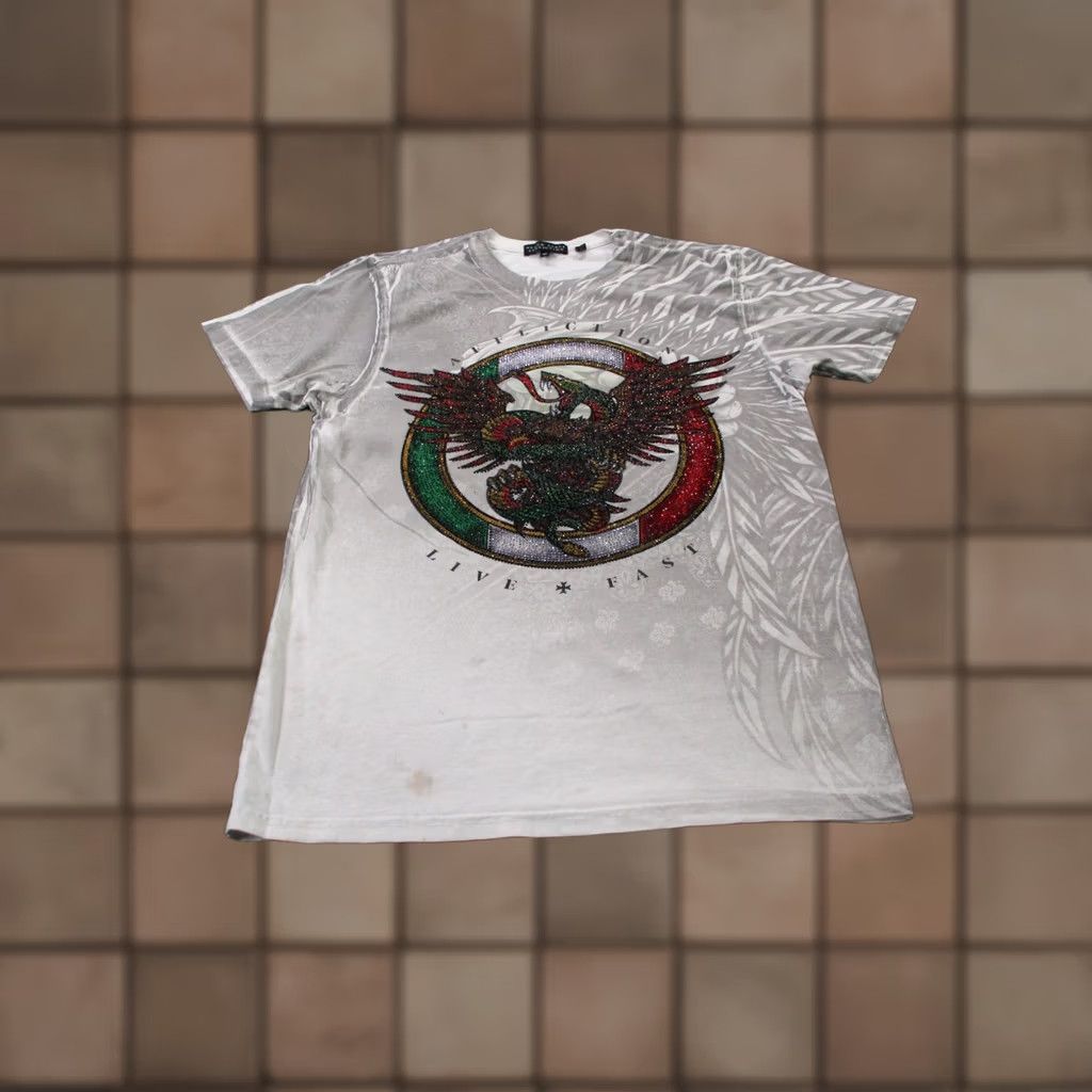 Affliction Affliction Black Label Shirt Men M Eagle Snake Graphic Rhinestone Live Fast Y2K Size US M / EU 48-50 / 2 - 1 Thumbnail