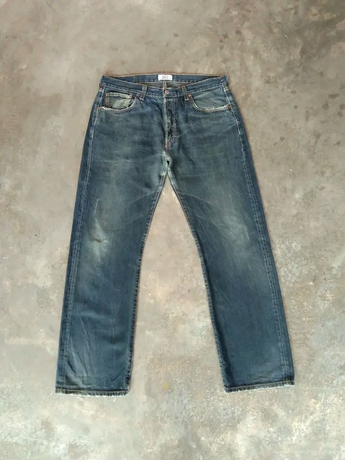 Levi's Vintage Levi's 501 Straight Leg Distressed Jeans 34x30 Size US 34 / EU 50 - 1 Thumbnail