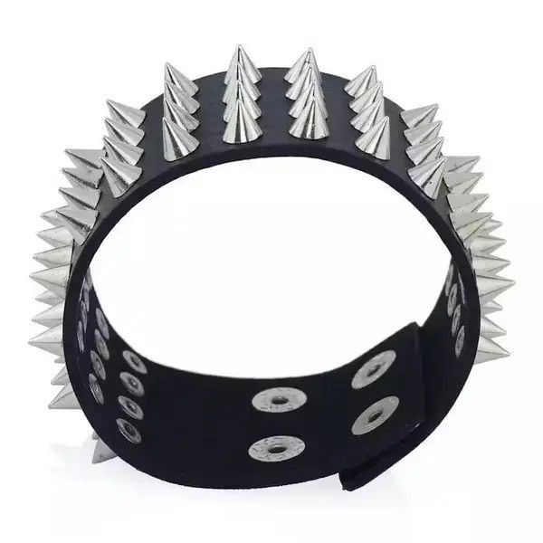 Jewelry Spike Strap Bracelet Gothic Demon Soul Horror Jewelry Size ONE SIZE - 3 Thumbnail