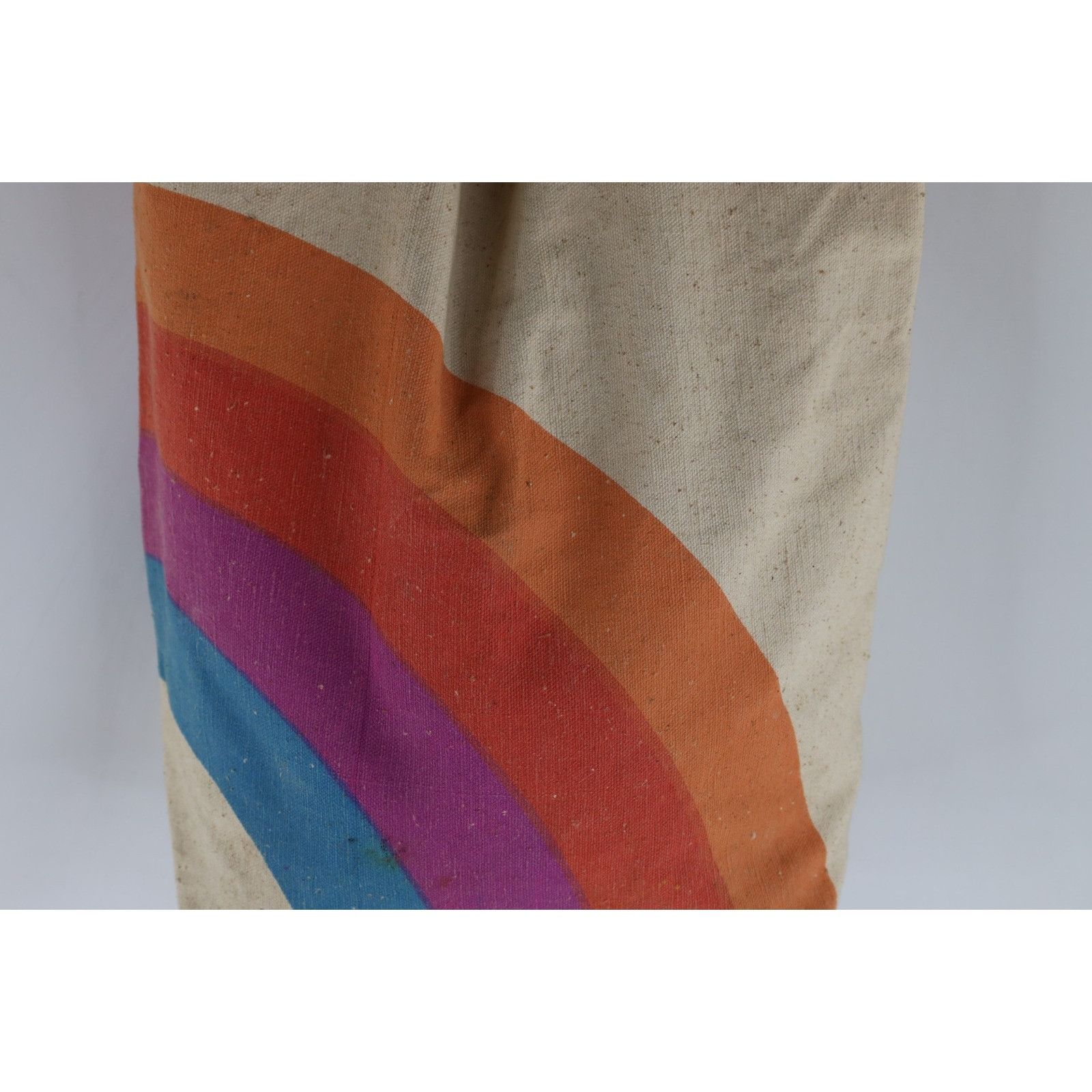 Vintage Vintage 70s Streetwear Boho Chic Rainbow Canvas Tote Bag Size ONE SIZE - 8 Thumbnail