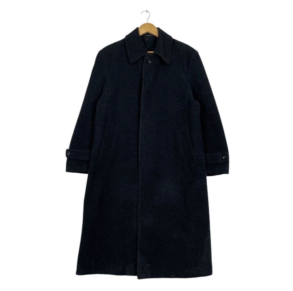iot】SANYO black chambray like 面白 long coat
