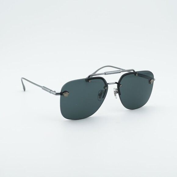 Versace Versace VE2296 100187 Sunglasses Gunmetal Aviator Frame Size ONE SIZE - 3 Thumbnail