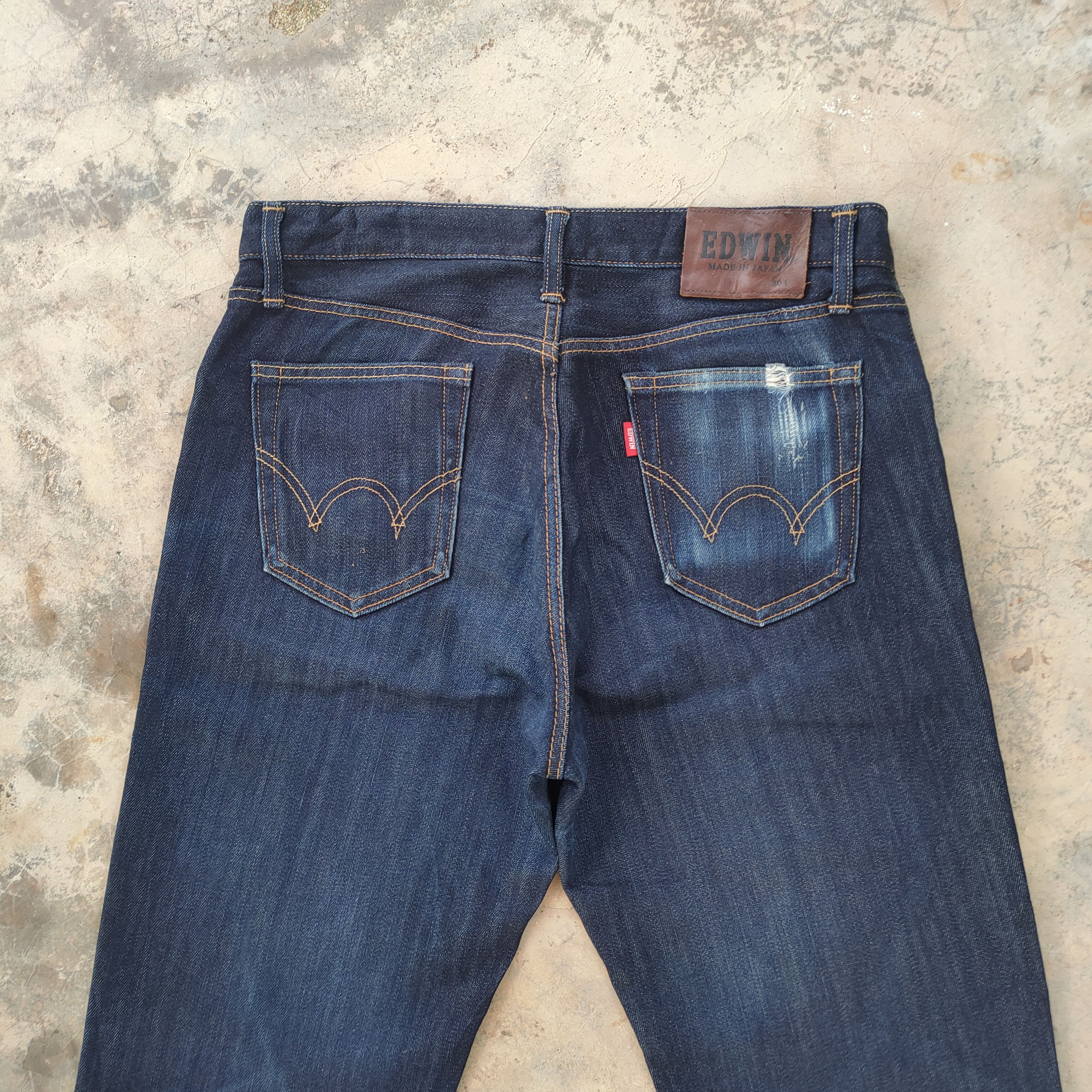 Edwin × Jean × Vintage W34 VINTAGE EDWIN RIPPED JEANS DENIM PANTS Size US 34 / EU 50 - 10 Thumbnail