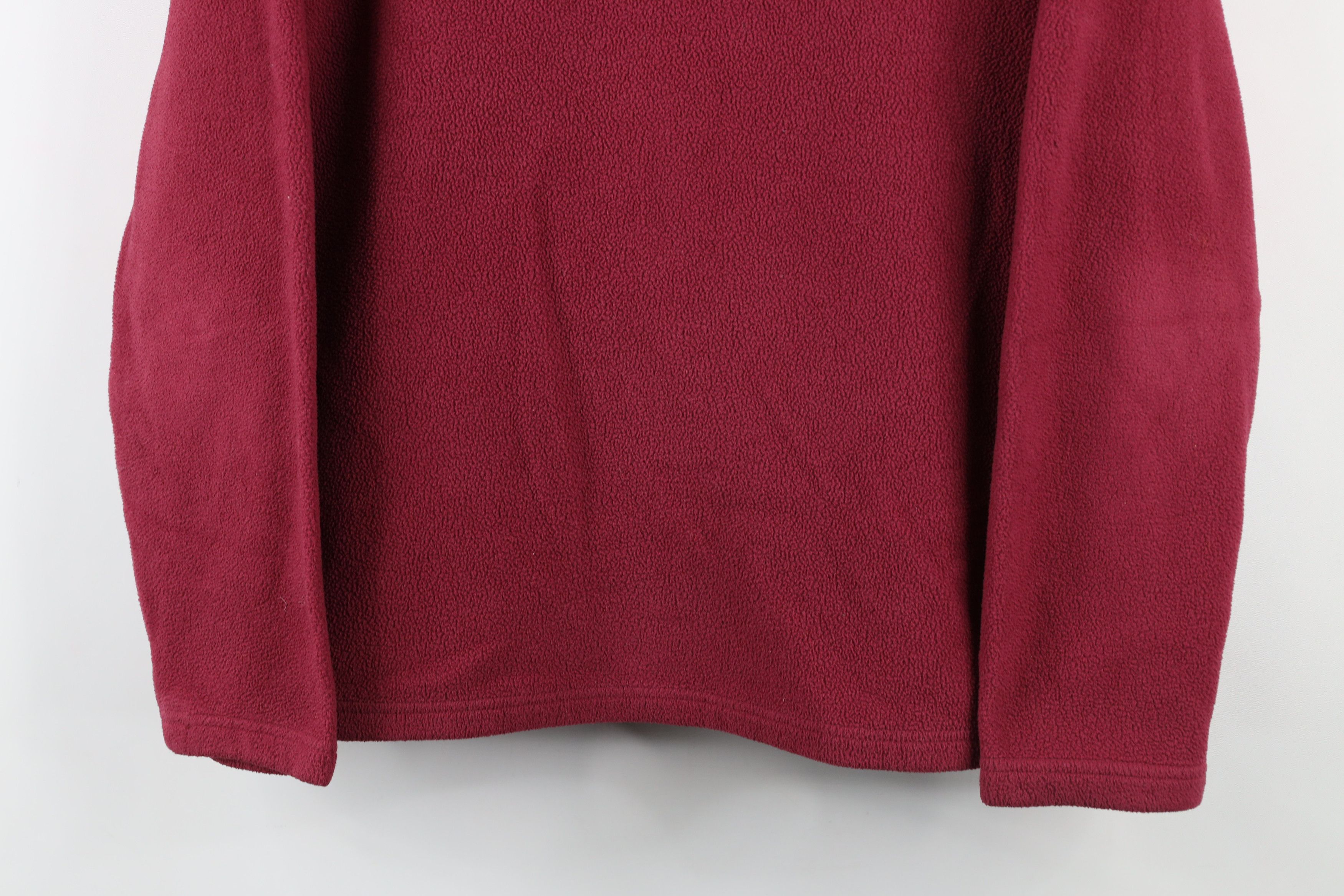 L.L. Bean × Vintage Vintage LL Bean Blank Fleece V-Neck Sweater Berry Red Size L / US 10 / IT 46 - 3 Thumbnail