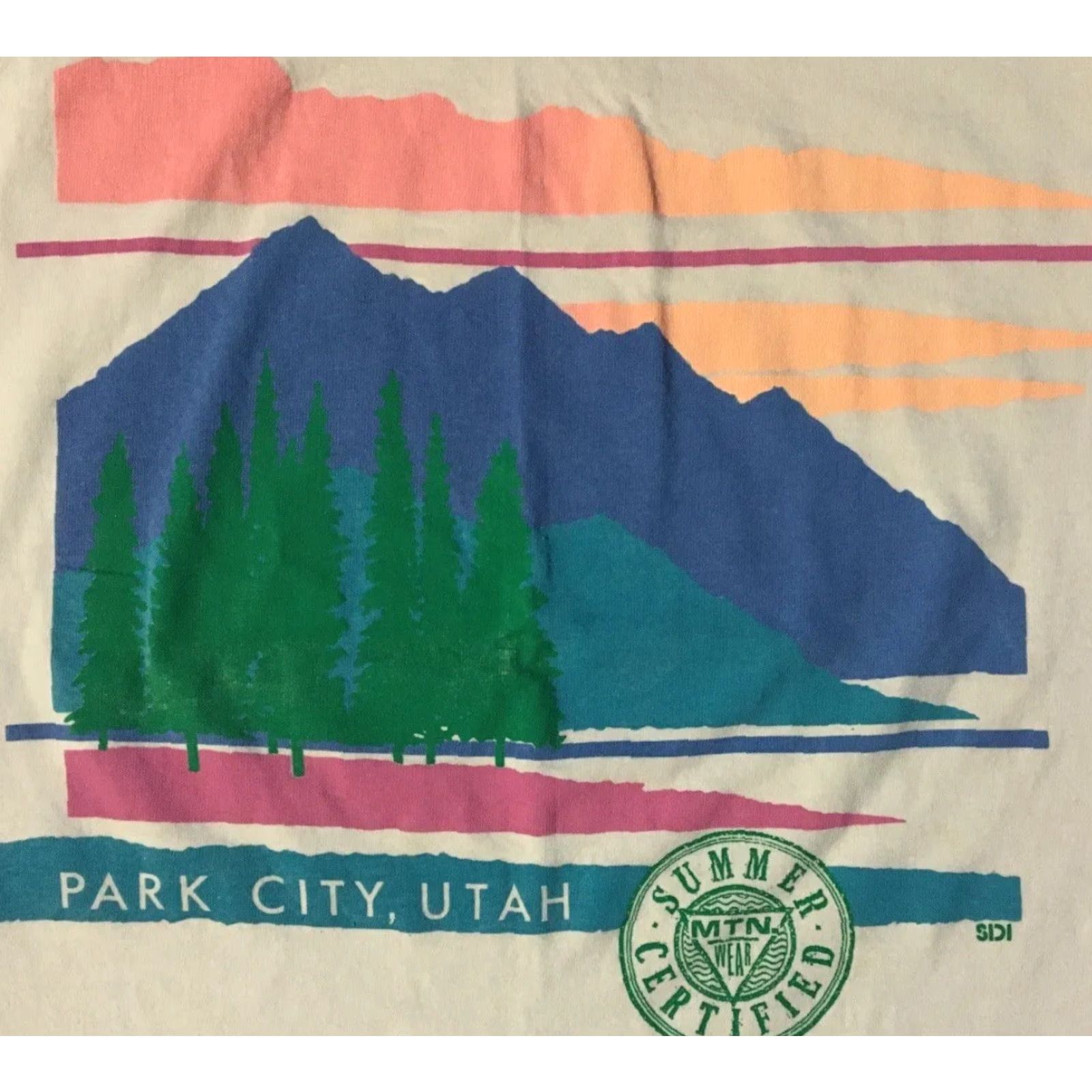 Vintage VINTAGE Park City Utah Faded Tank Top M White 100% Cotton Single Stitch Graphic Tee 80s 90s Grunge Vaporwave Mens Size US M / EU 48-50 / 2 - 3 Thumbnail