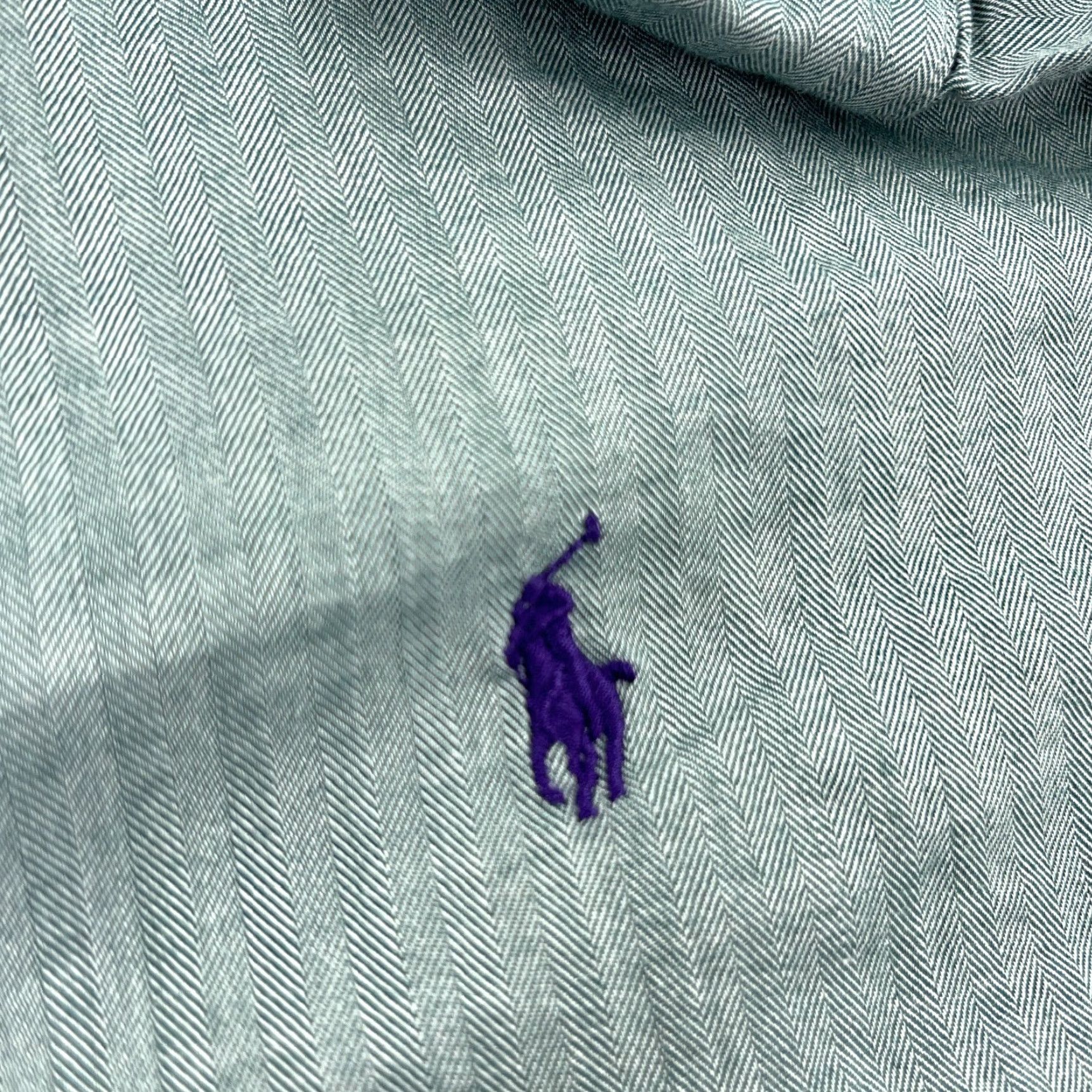 Ralph Lauren Ralph Lauren Shirt Men Medium Green Button Up Regular Fit Dress Soft Blue Pony Mens Size 40R - 4 Thumbnail
