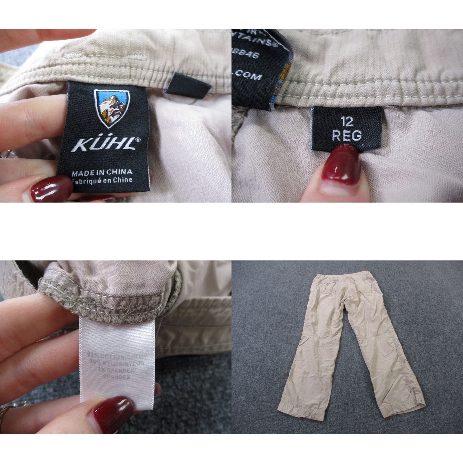 Vintage Kuhl Pants Women 12 Beige Nylon Outdoors Rock Climbing Hiking Work Stretch Pants Beige Nylon Outdoors Rock Climbing Hiking 12 Women Size 24" / US 00 / IT 34 - 8 Thumbnail
