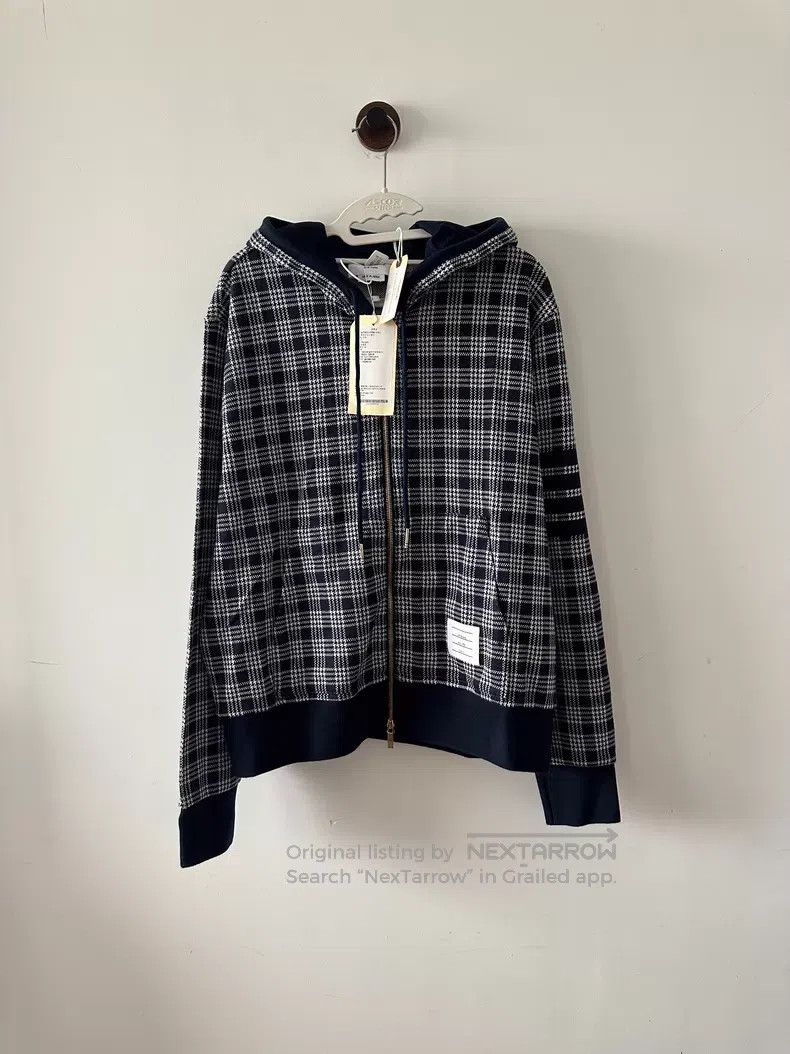 Thom Browne Thom Browne Plaid Zip-Up Hoodie Size US L / EU 52-54 / 3 - 1 Thumbnail