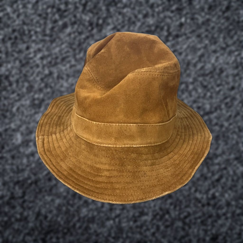 Vintage Barneys New York Wool Bucket Hat Brown Women One Size Bucket Hat Wool Brown Casual Winter Solid Modern Size ONE SIZE - 1 Thumbnail