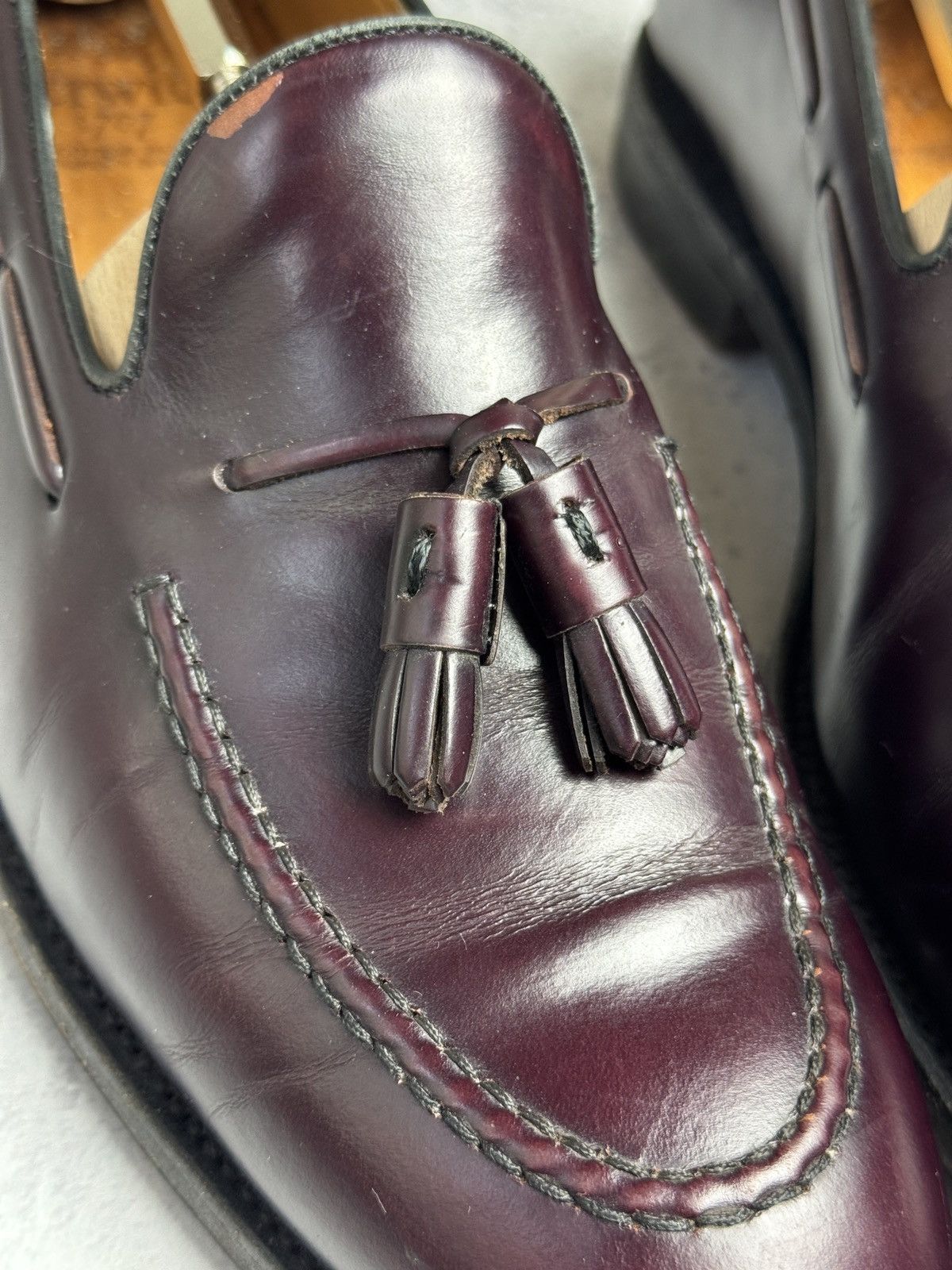 90s Berwick 1707 Leather Formal Penny Loafers Shoes