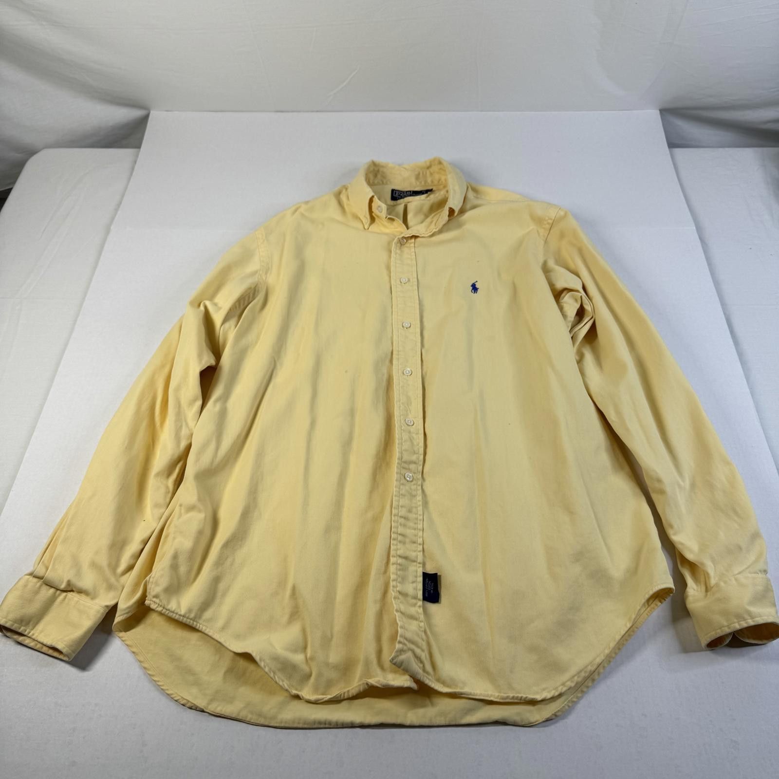 Polo Ralph Lauren Ralph Lauren Yellow Button Up Long Sleeve Size XL Heavy Duty Size US XL / EU 56 / 4 - 1 Thumbnail