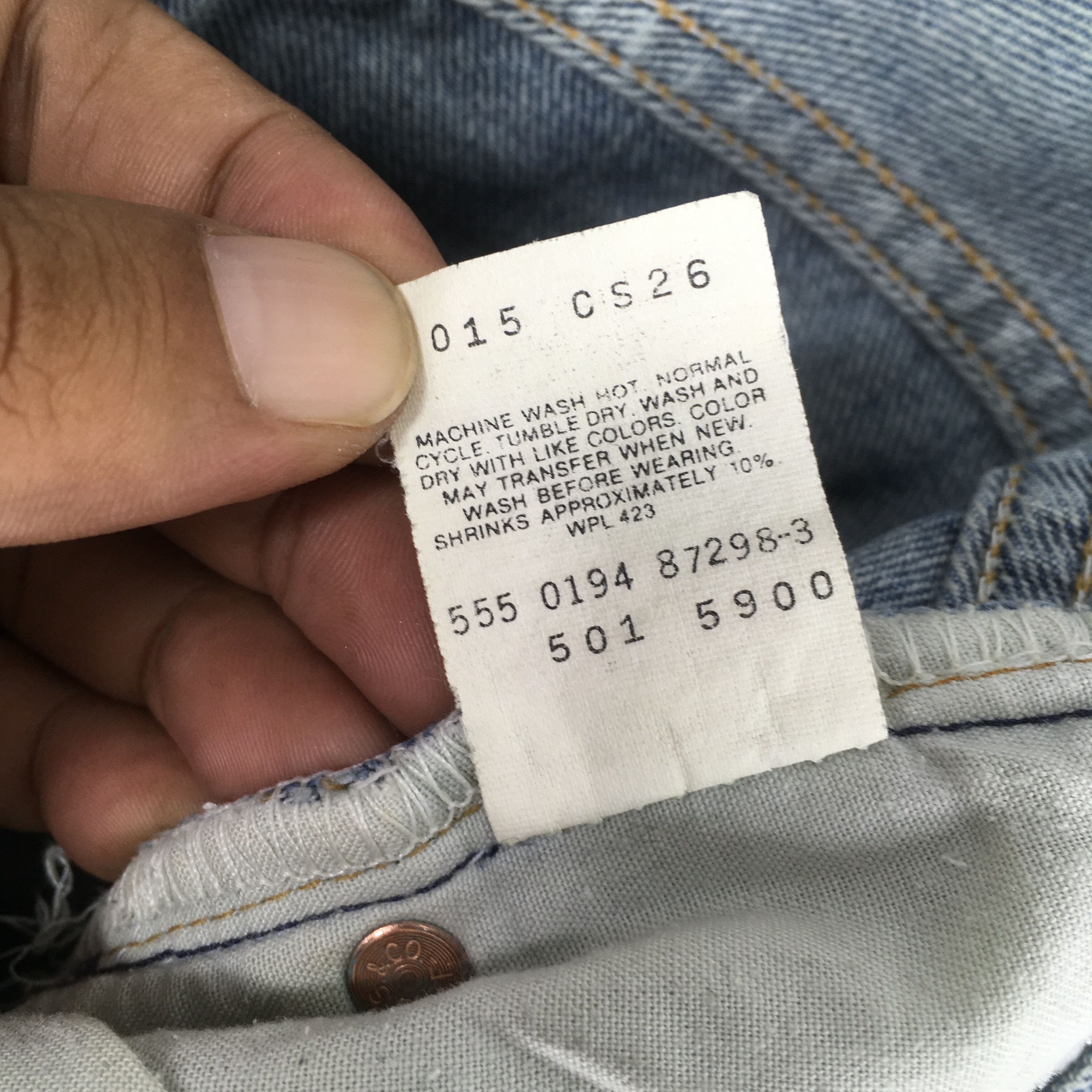Levi's Size 29x28.5 Vintage 90s Levi's 501 Distressed Jeans S1081 Size US 29 - 13 Thumbnail