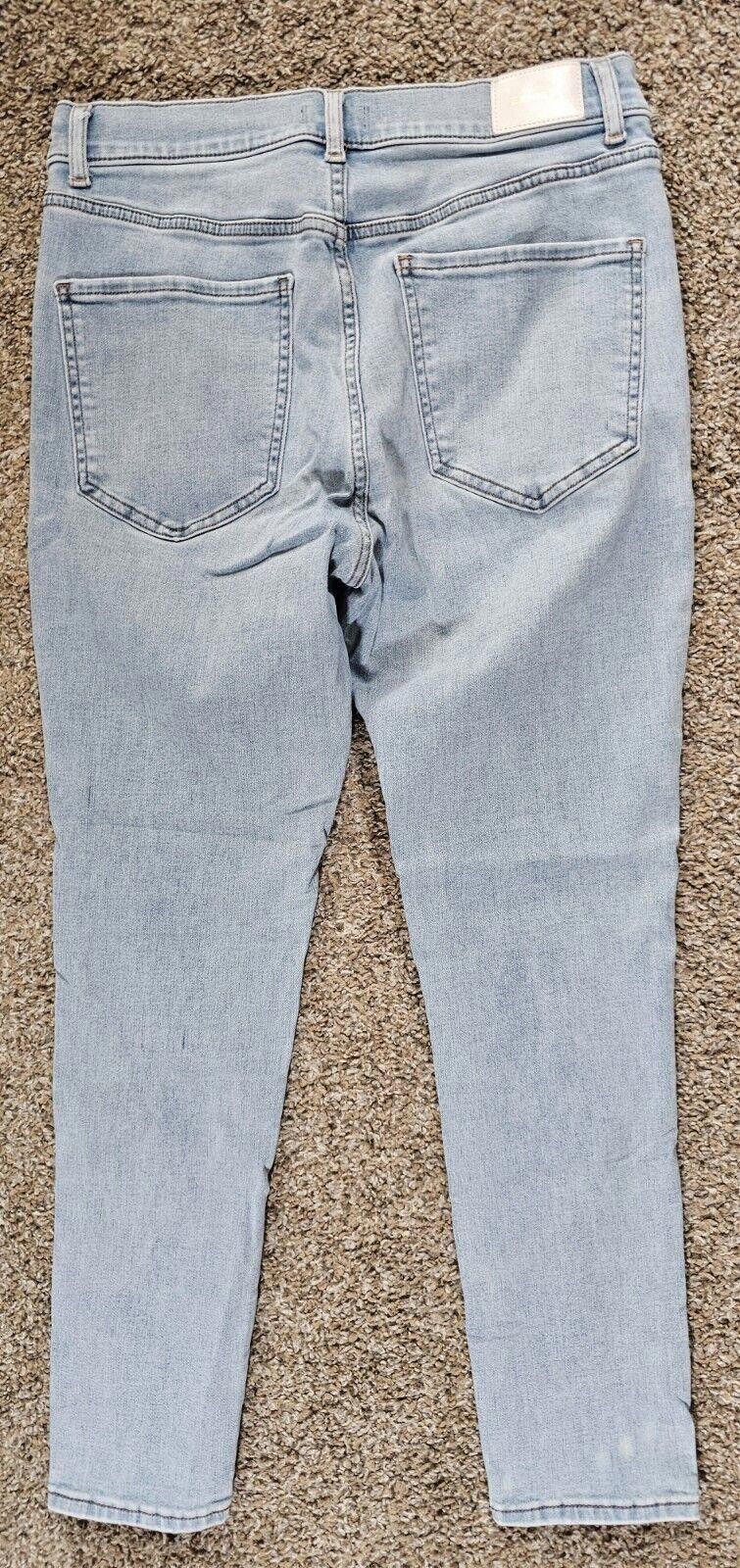 Express Womens Express High Rise Stretch Skinny Jeans Size 12R Size 34" / US 12 / IT 48 - 6 Thumbnail