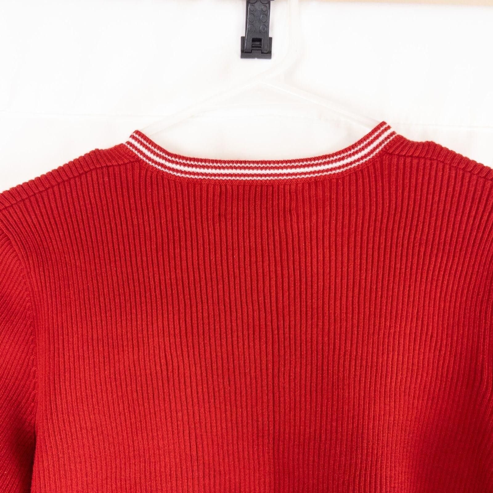 Lauren Ralph Lauren Lauren Ralph Lauren Vintage Red Solid Sweater Womens Medium Size M / US 6-8 / IT 42-44 - 5 Thumbnail