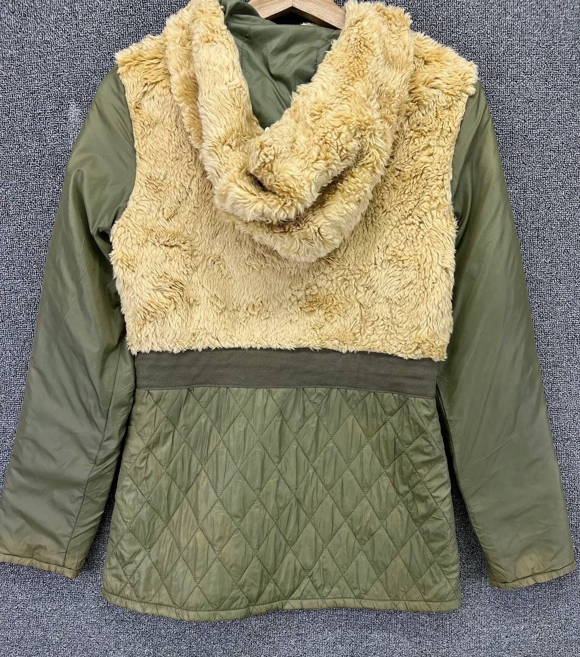 Vintage Diesel Hooded Fleece Quilted Jacket