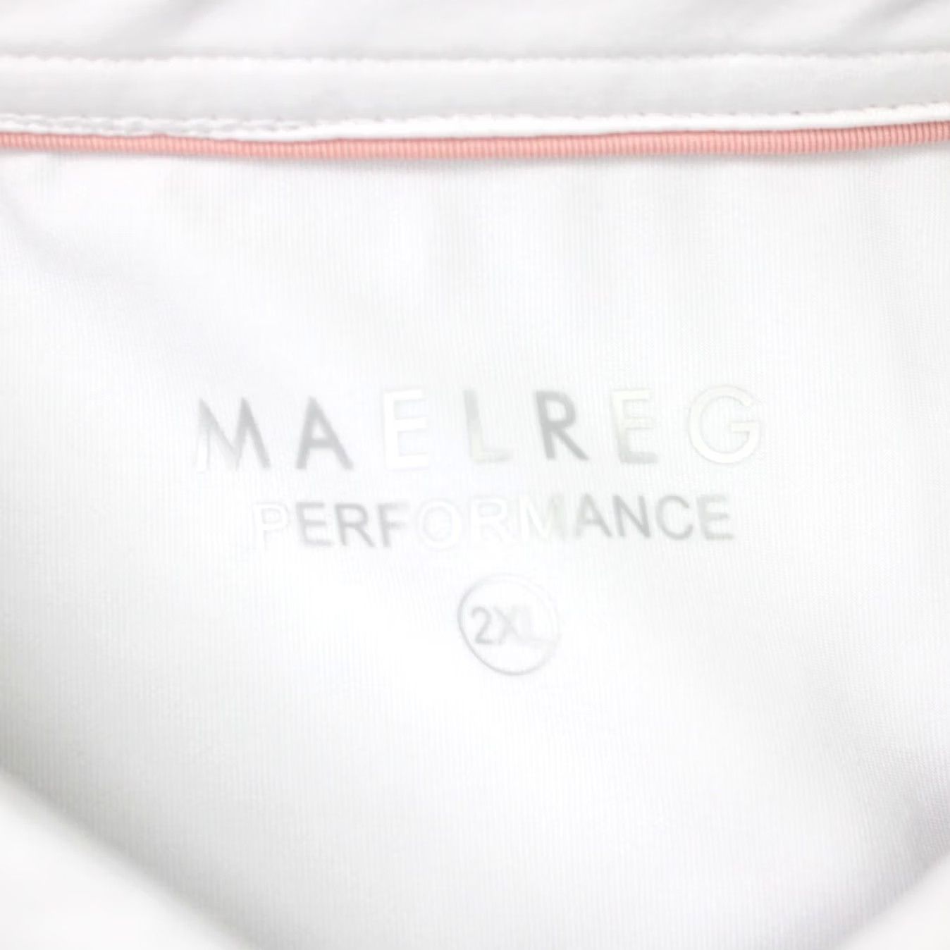 Vintage Maelreg Polo Shirt Men 2XL XXL White/Orange/Blue Golf Stretch Short Sleeve Size US XXL / EU 58 / 5 - 5 Thumbnail