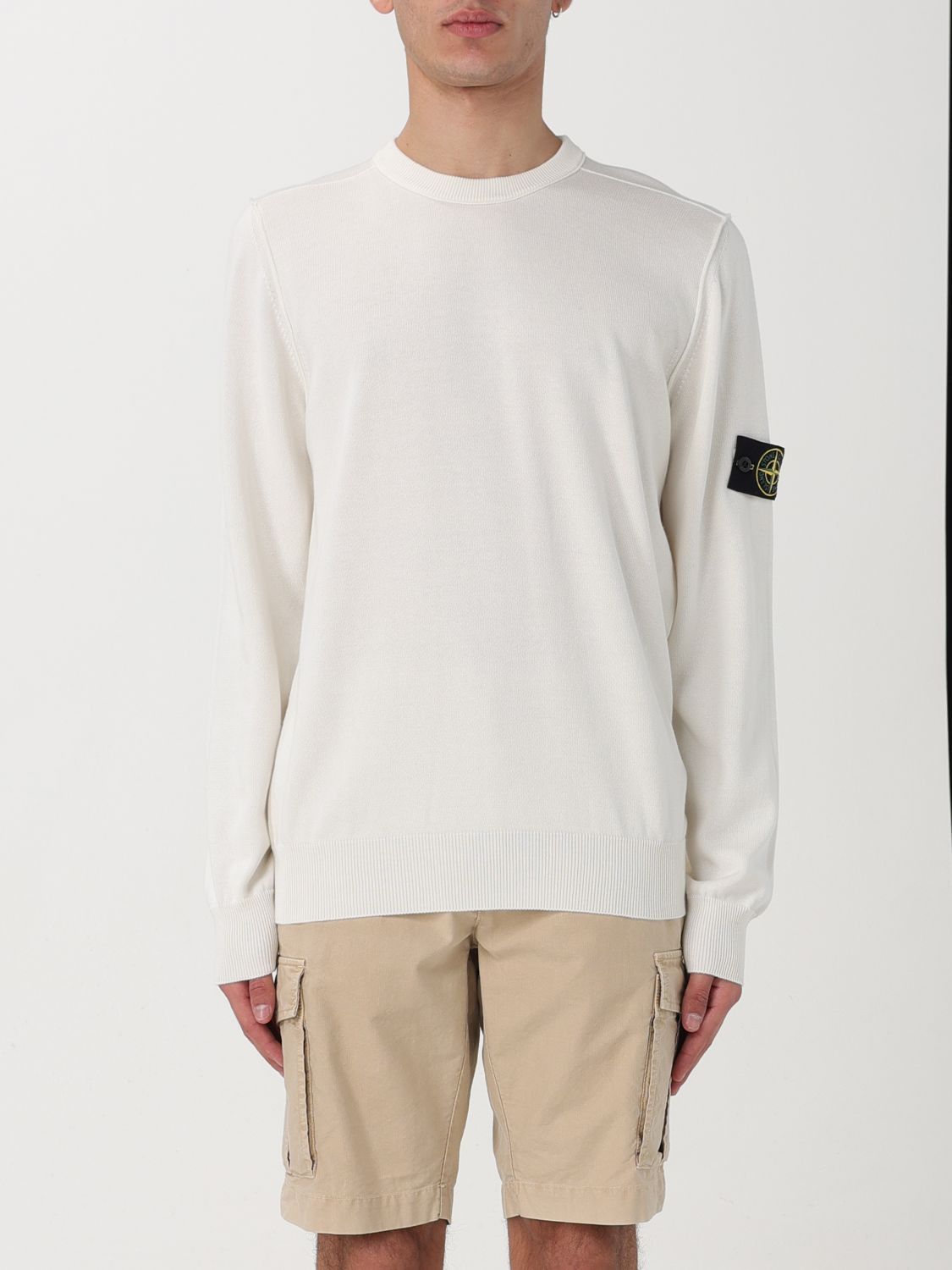 image of Stone Island Sweater Men White (Size 2XL)