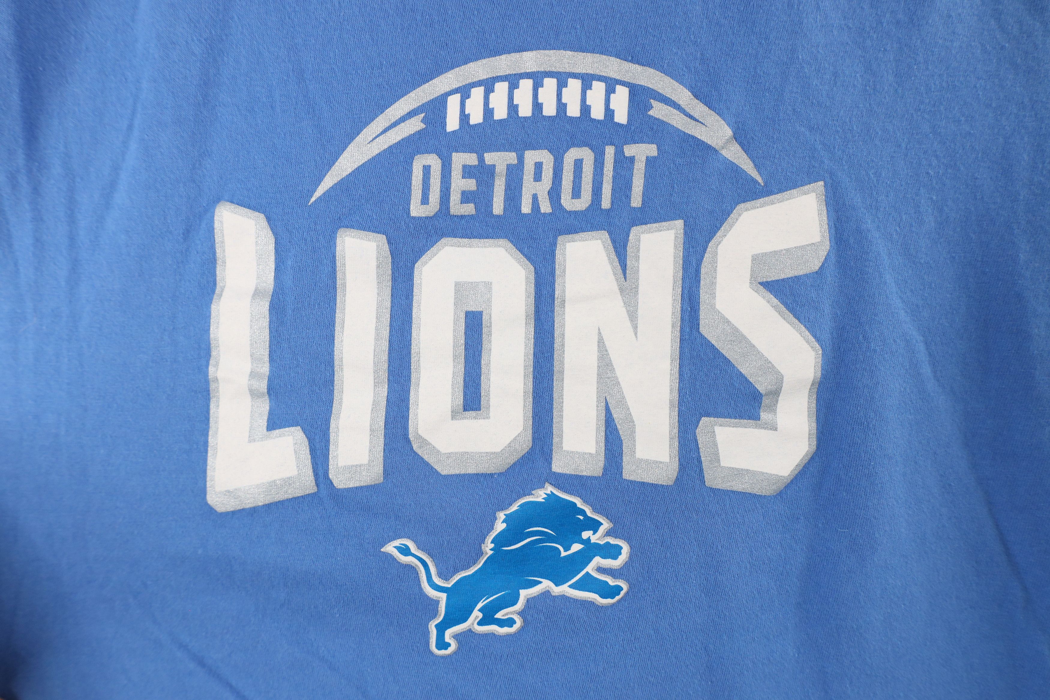 Vintage Vintage Spell Out Detroit Lions Football Long Sleeve T-Shirt Size US L / EU 52-54 / 3 - 4 Thumbnail