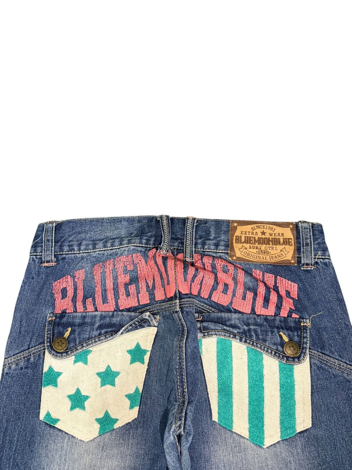 Dsquared2 Vintage Blue Moon Blue Low Rise Distressed Jeans Size 31" - 4 Thumbnail