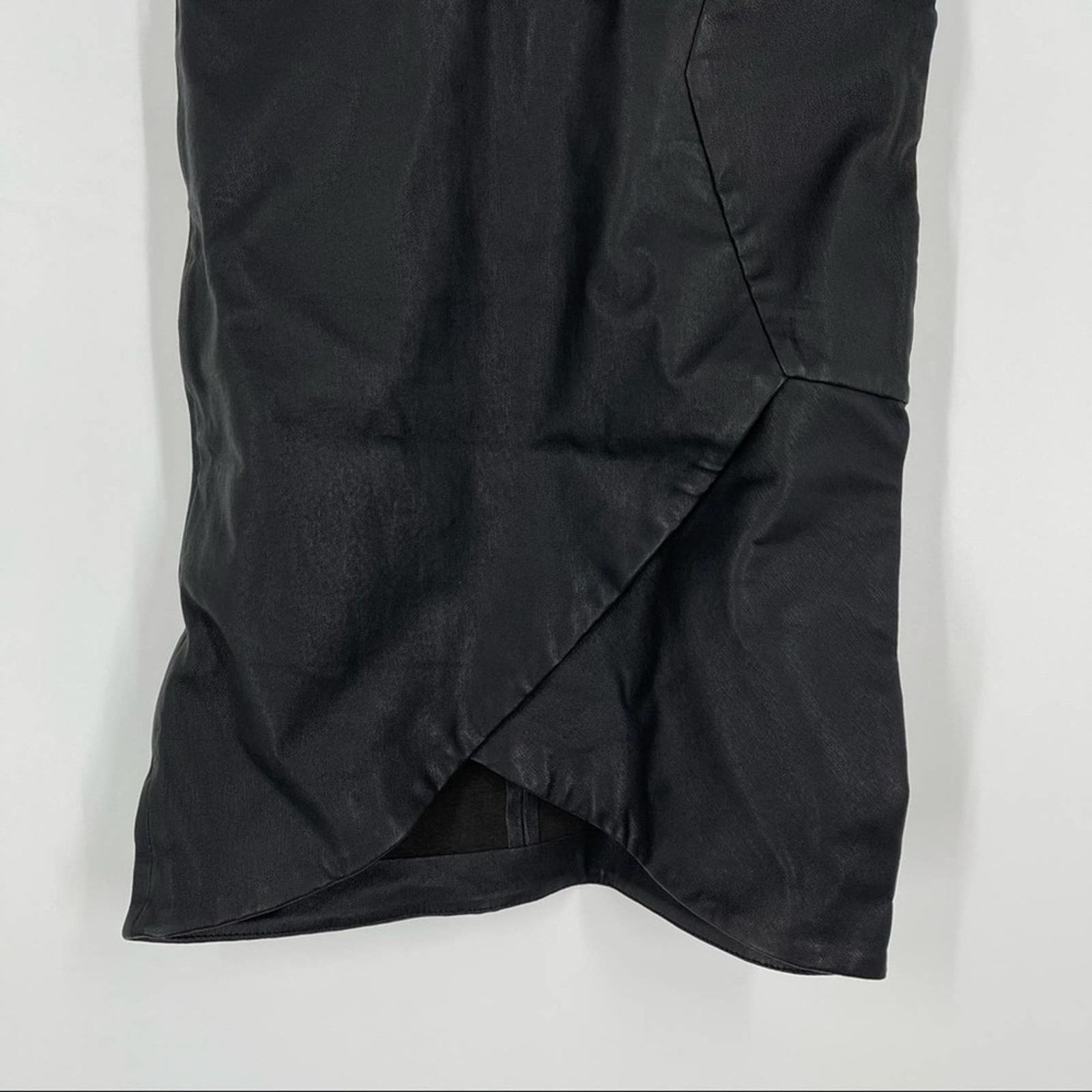 Iro IRO 100% Lamb Leather Oterma Dress Black Size 4 Size S / US 4 / IT 40 - 4 Thumbnail