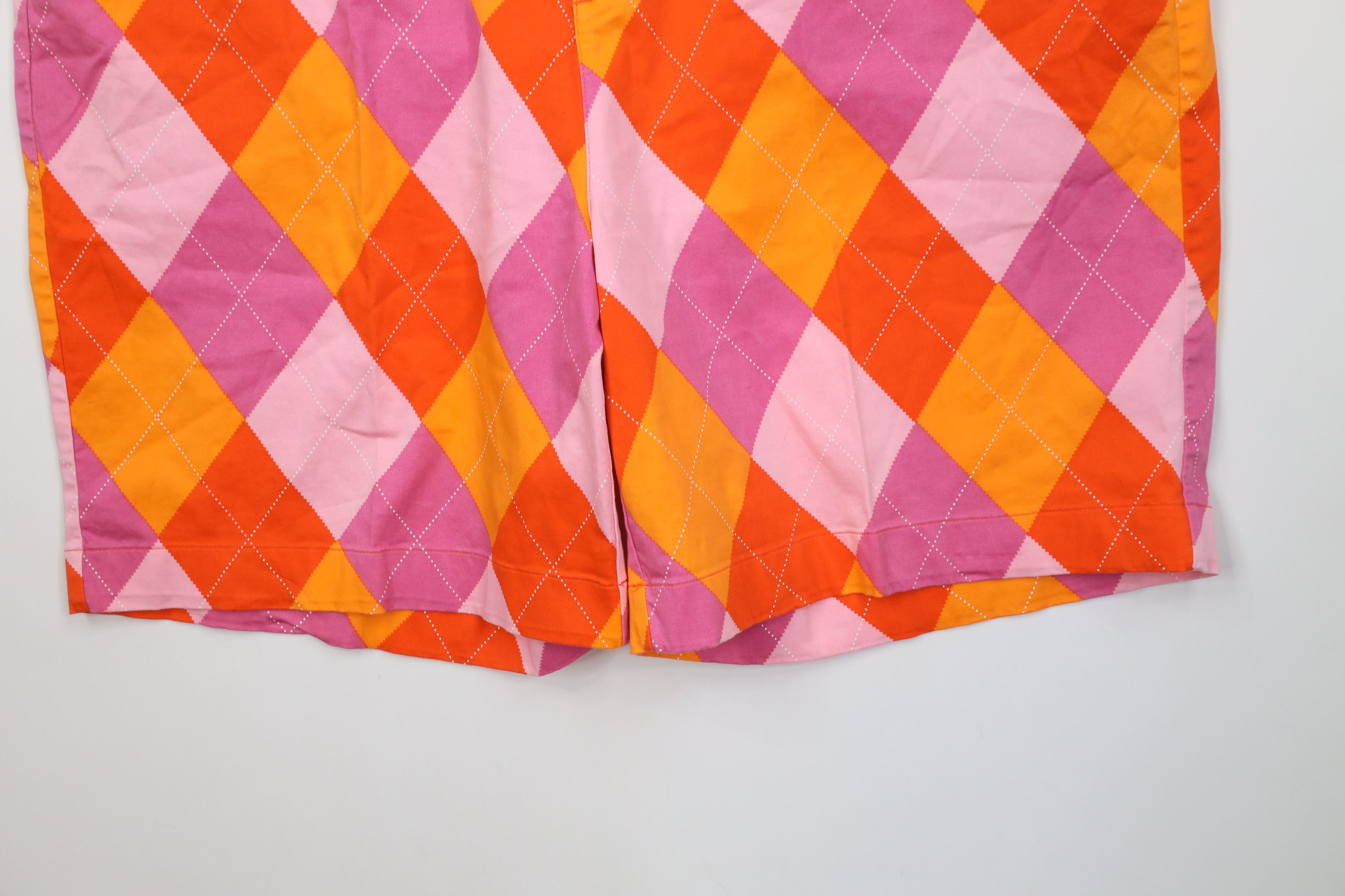 Vintage Loudmouth Golf Pastel Argyle Diamond John Daly Chino Shorts Size US 44 / EU 60 - 4 Thumbnail