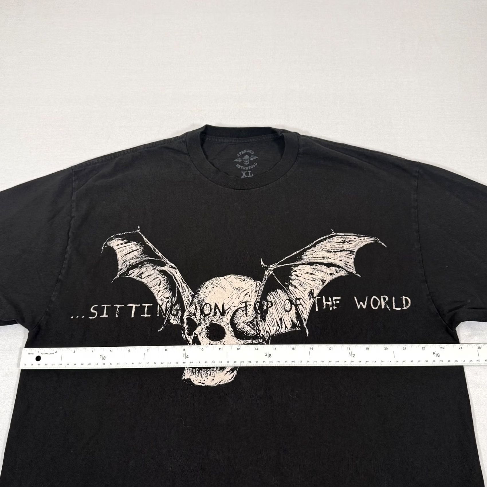 Vintage Avenged Sevenfold Shirt Mens XL Black Music Band Tee Sitting On Top World Size US XL / EU 56 / 4 - 5 Thumbnail