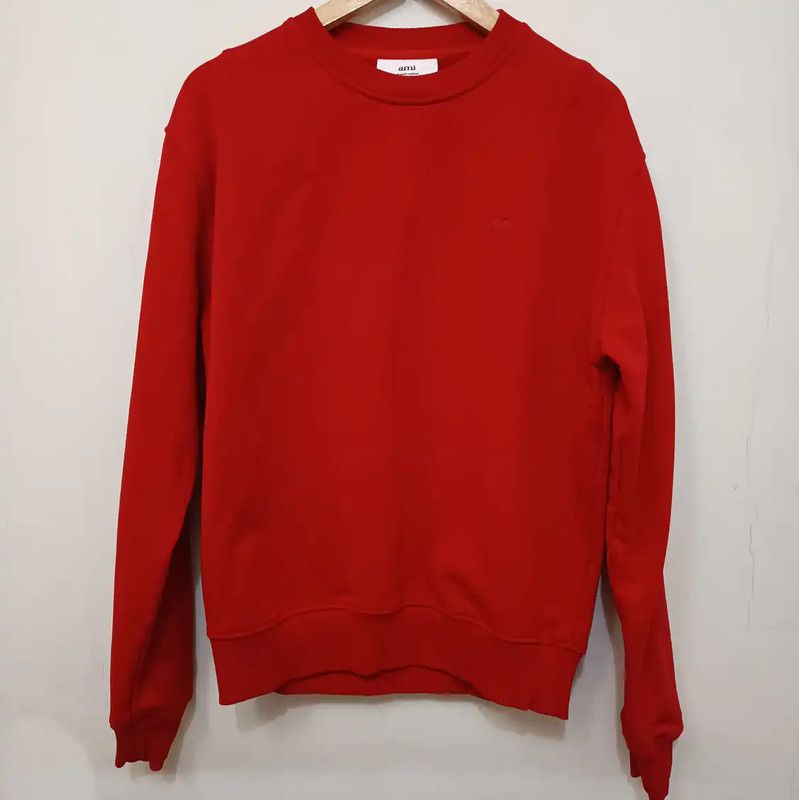 AMI AMI Women's Red Sweatshirt in Size M 0089 Size M / US 6-8 / IT 42-44 - 1 Thumbnail
