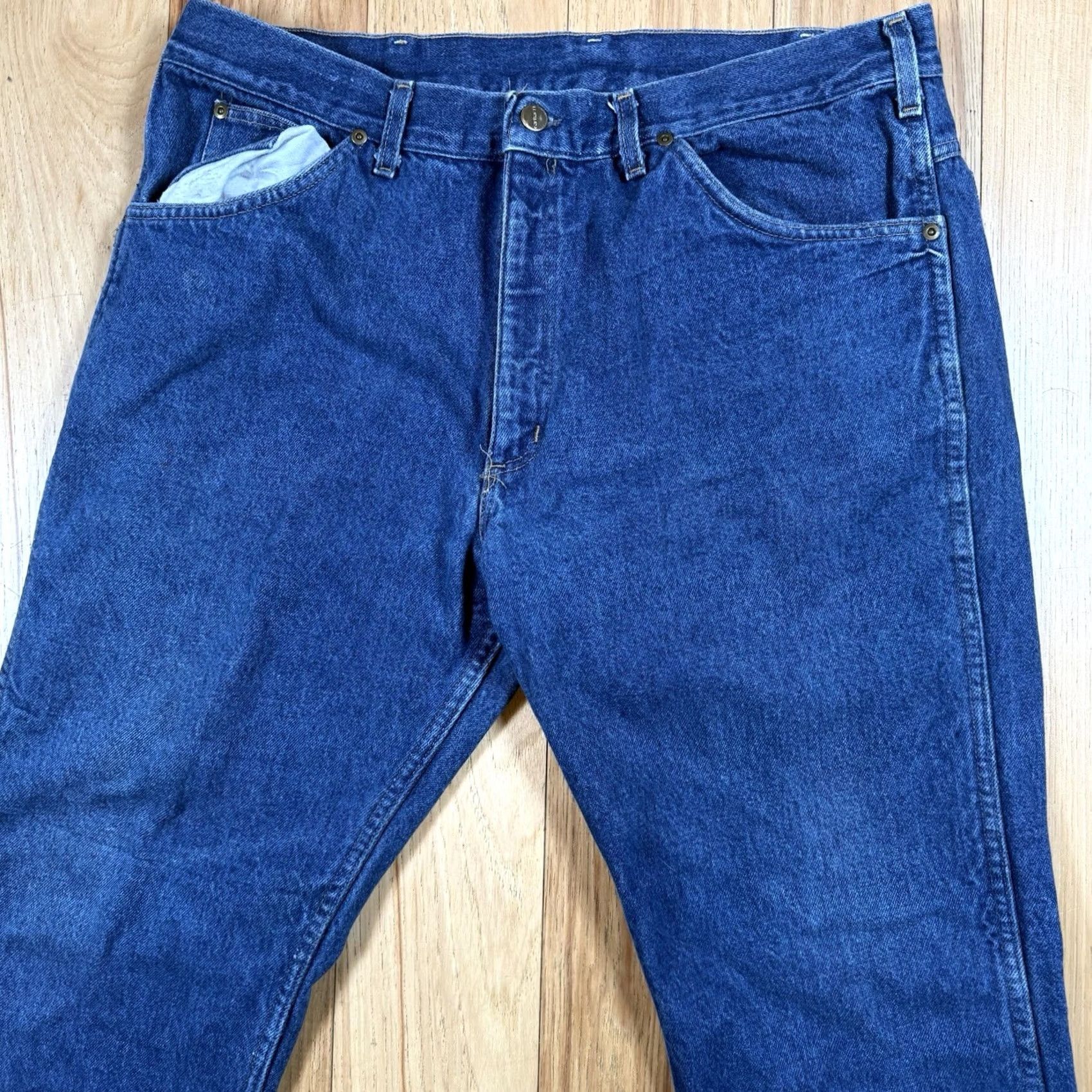 Carhartt VINTAGE Carhartt Flannel Lined Jeans Mens 36x29 Blue Straight Relaxed Workwear Size US 36 / EU 52 - 4 Thumbnail