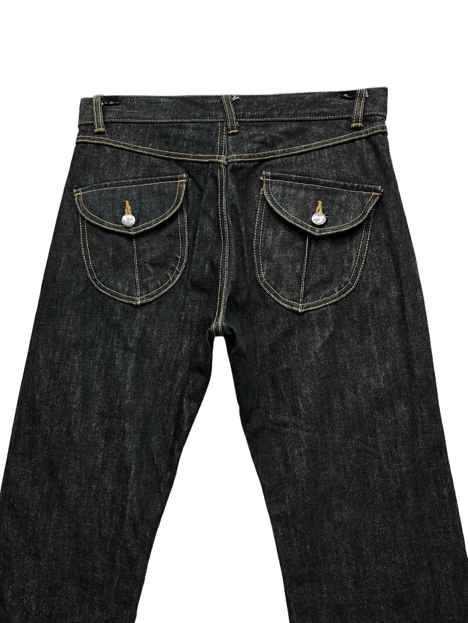 Designer × Katharine Hamnett London × Vintage 🔥KATHARINE HAMNETT LONDON Ultra Flare Denim Bush Pants Size US 28 / EU 44 - 9 Thumbnail