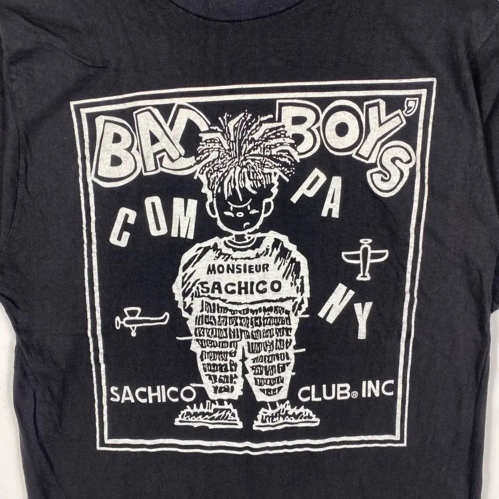 Japanese Brand Vintage 90's BAD BOYS COMPANY Sachico Club Anime Tee Shirt Size US S / EU 44-46 / 1 - 2 Thumbnail