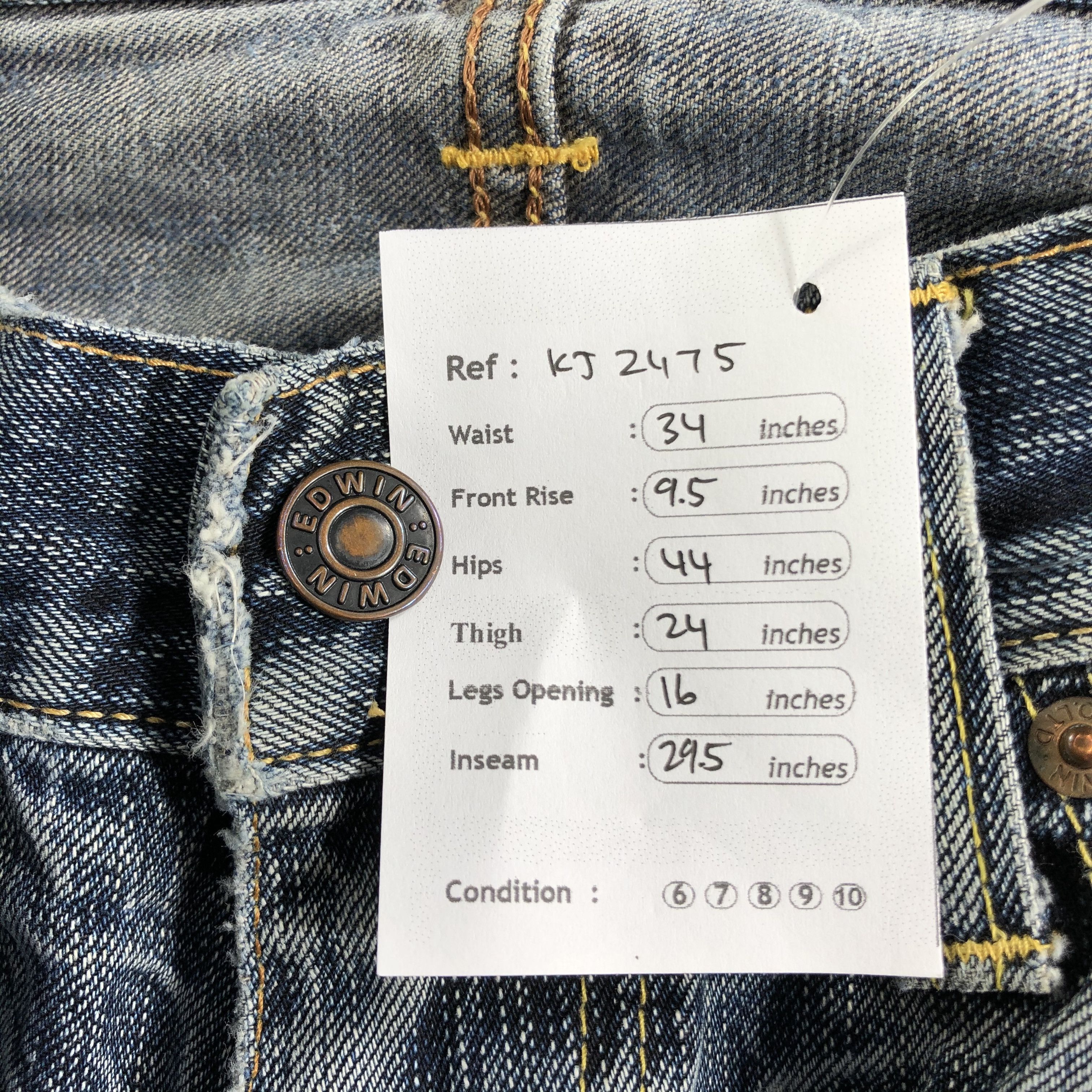 Edwin Vintage Ripped Edwin Jeans Patchwork Denim KJ2475 Size US 32 / EU 48 - 10 Thumbnail