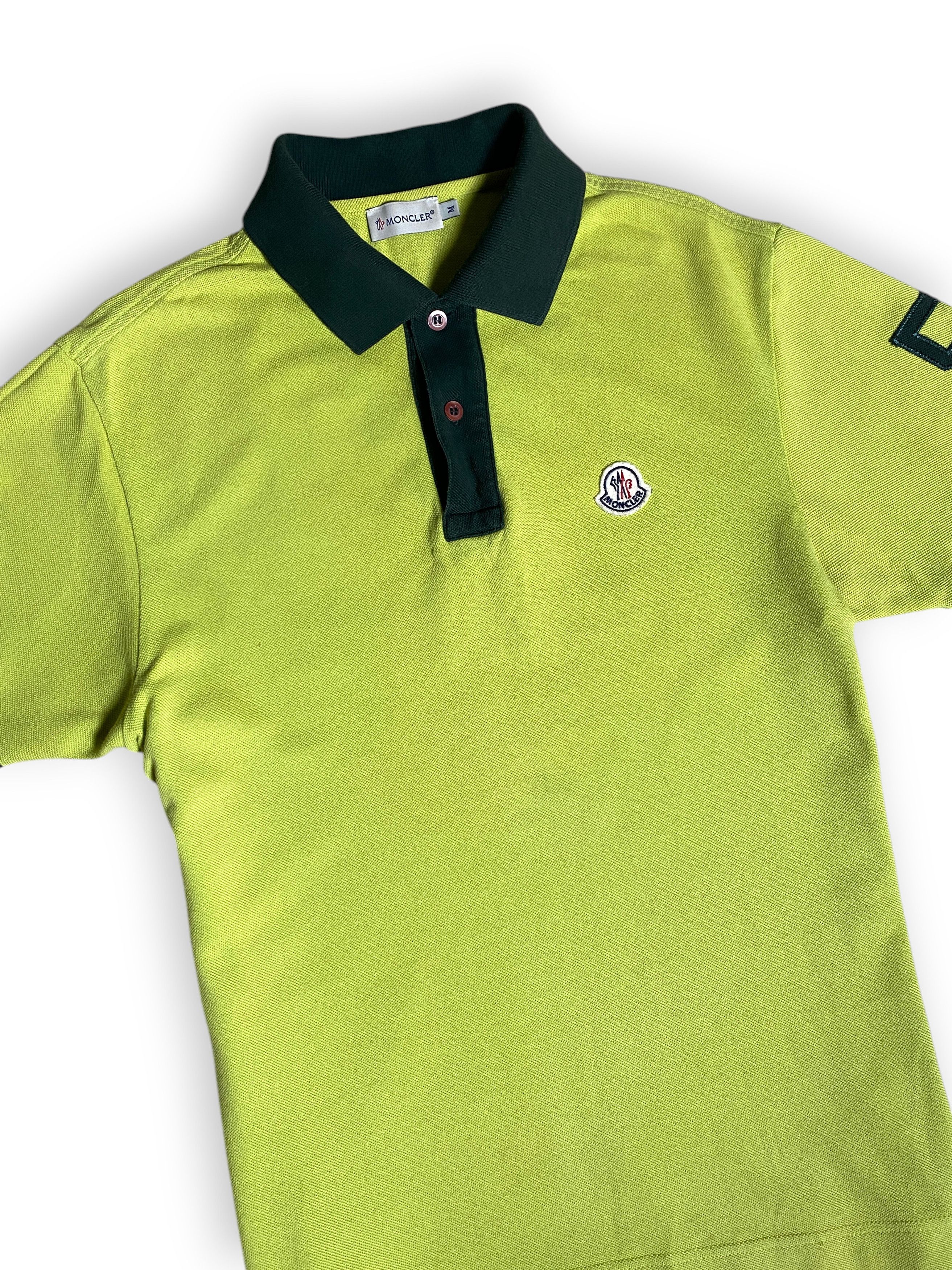 Moncler Moncler Polo Shirt Lime Green 52 Big Logo Patch Tee T-Shirt Size US M / EU 48-50 / 2 - 4 Thumbnail