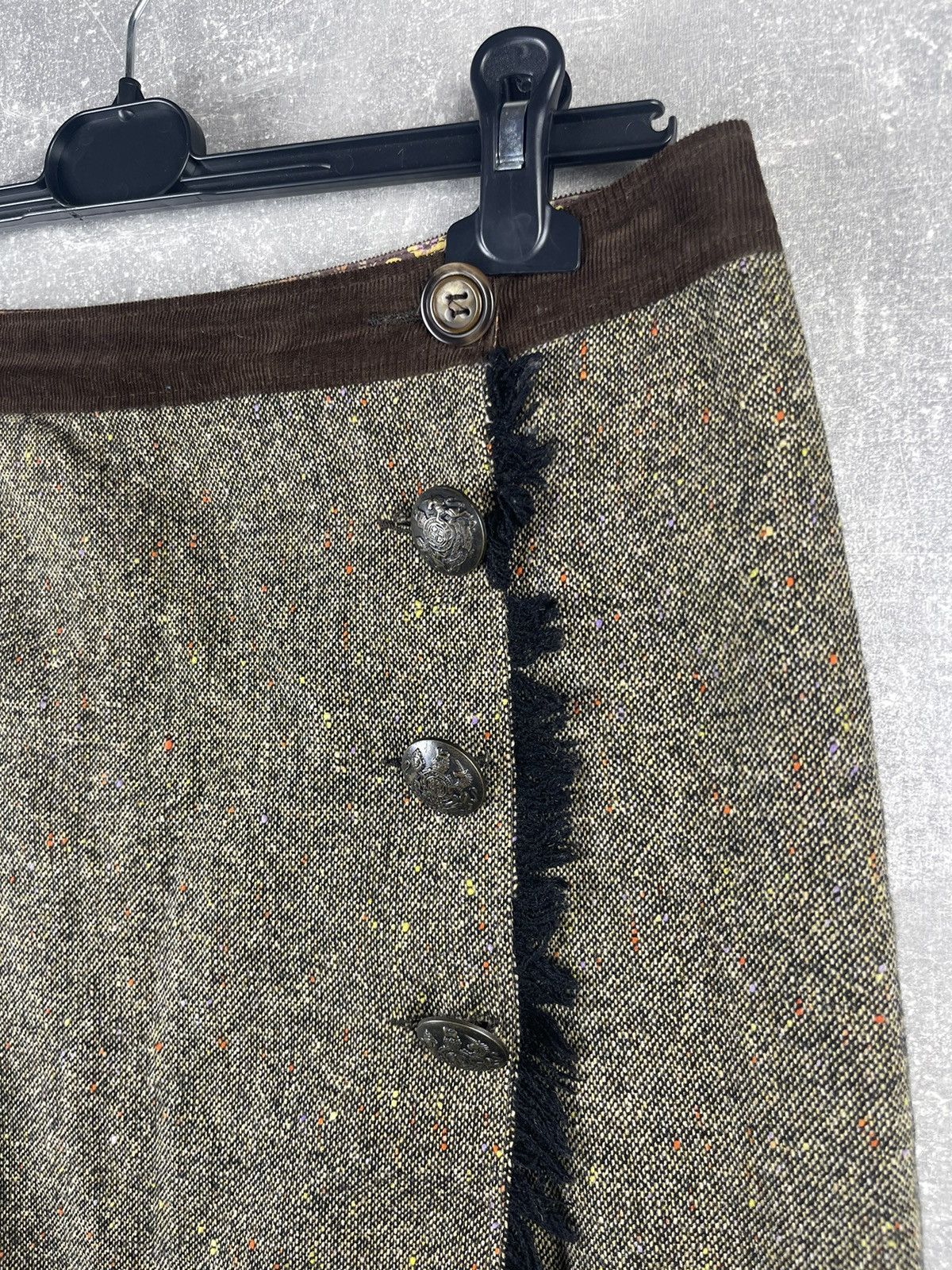 Dolce & Gabbana Dolce&Gabbana Vintage Archives Brown Tweed Buttons Skirt Size 30" / US 8 / IT 44 - 5 Thumbnail