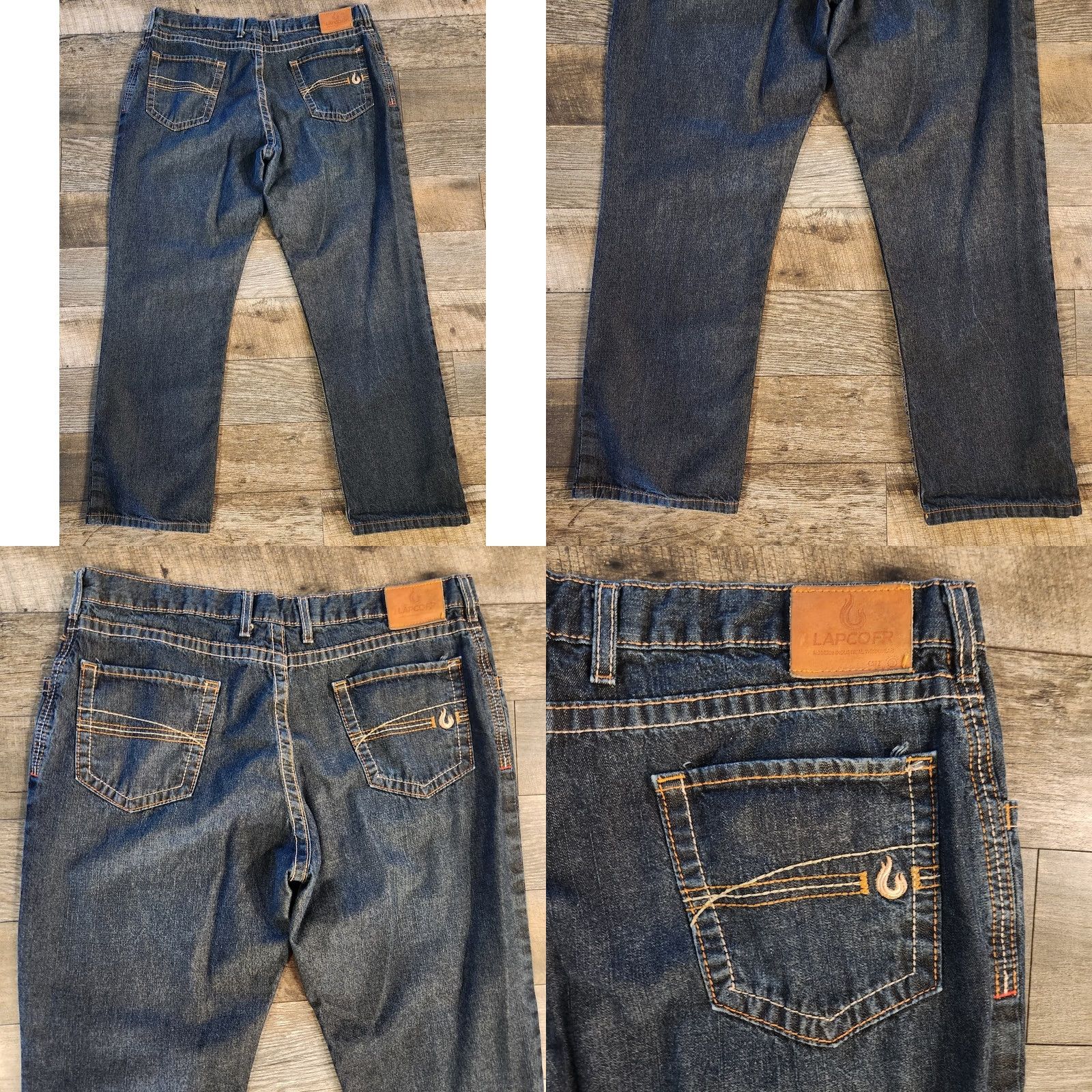 Vintage LAPCO FR Jeans Mens 40x32 Flame-Resistant Blue Style P-UNDM10 Thick Stitch Jeans Men 5-Pocket Straight Inseam 32 Casual Workwear Vintage: No Size US 40 / EU 56 - 8 Thumbnail