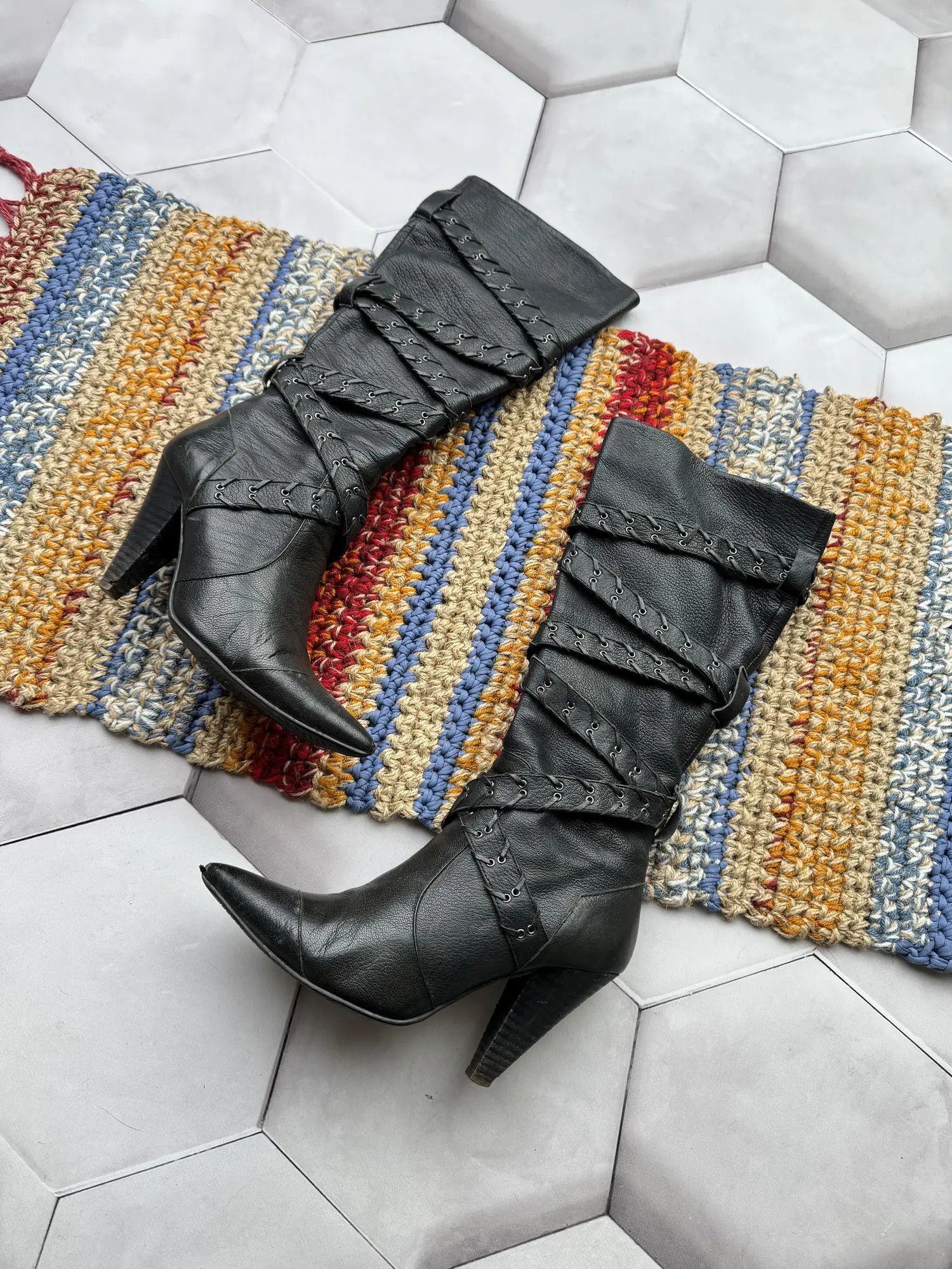 Vintage Vintage Leather Boots With Heeled (E4) Size US 6 / IT 36 - 1 Thumbnail