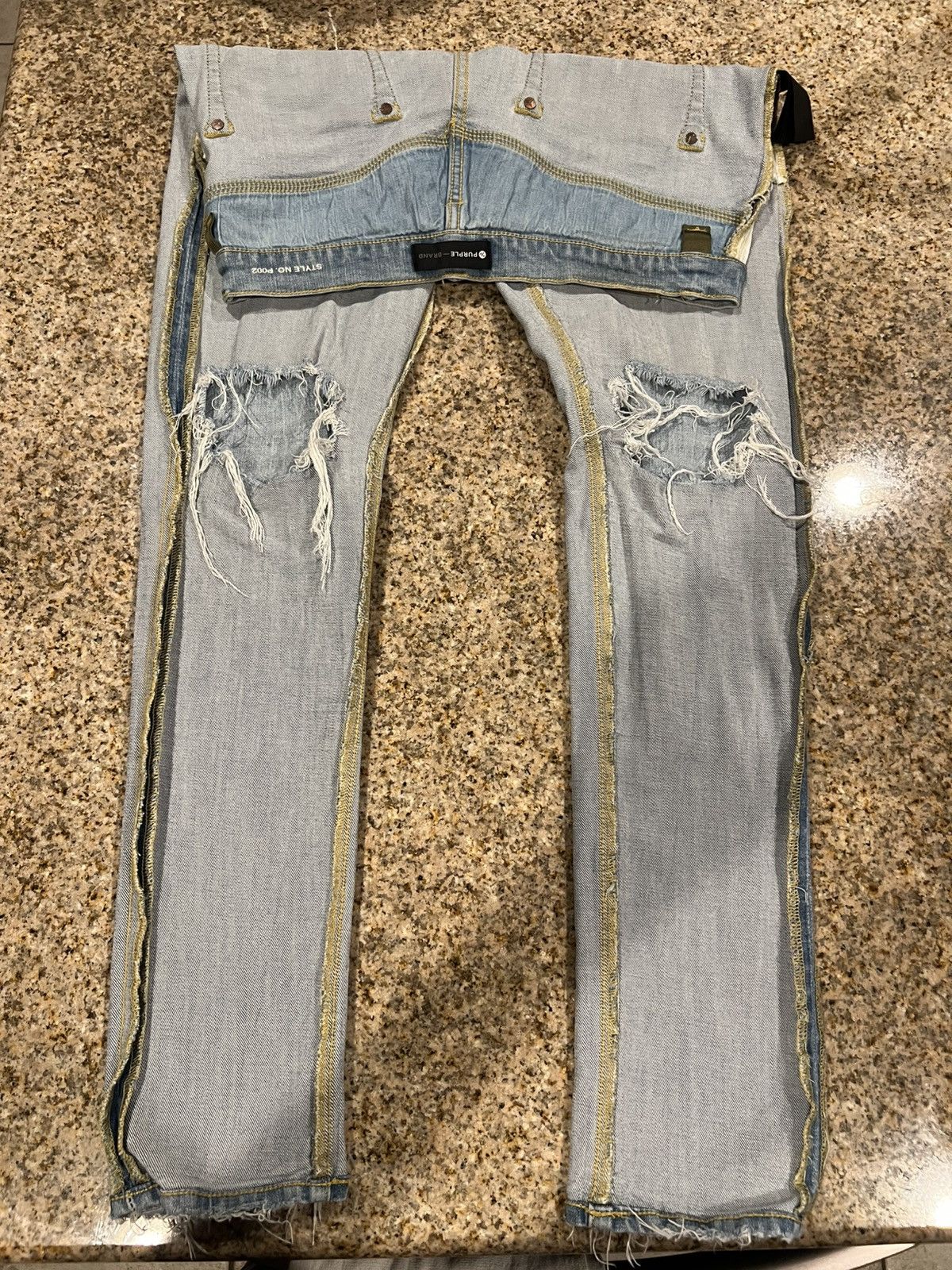 Purple Brand Purple jeans light blue ripped Size US 31 - 4 Thumbnail