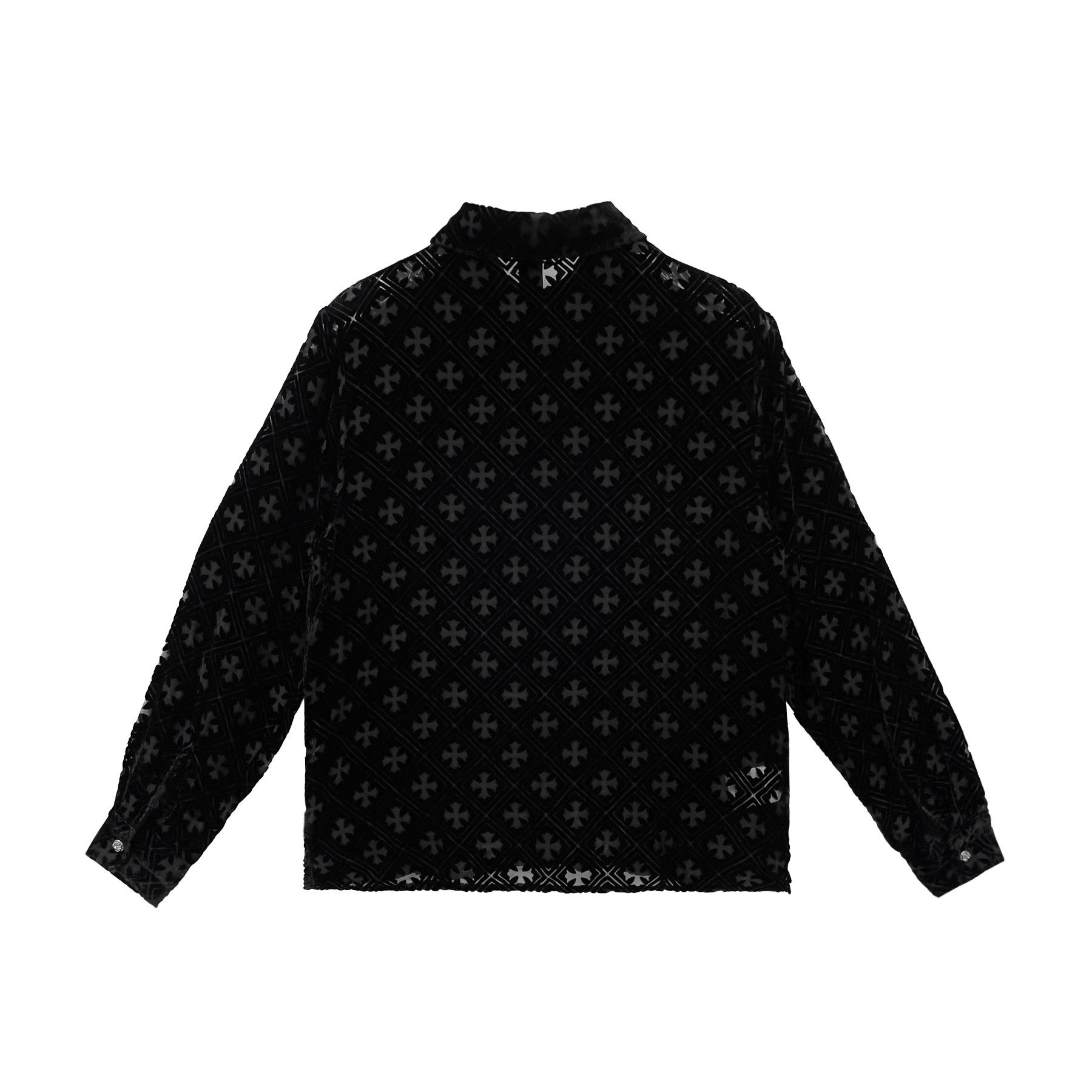 Chrome Hearts Chrome Hearts Velvet Burnout Cross Long Sleeve Shirt Size S / US 4 / IT 40 - 2 Thumbnail