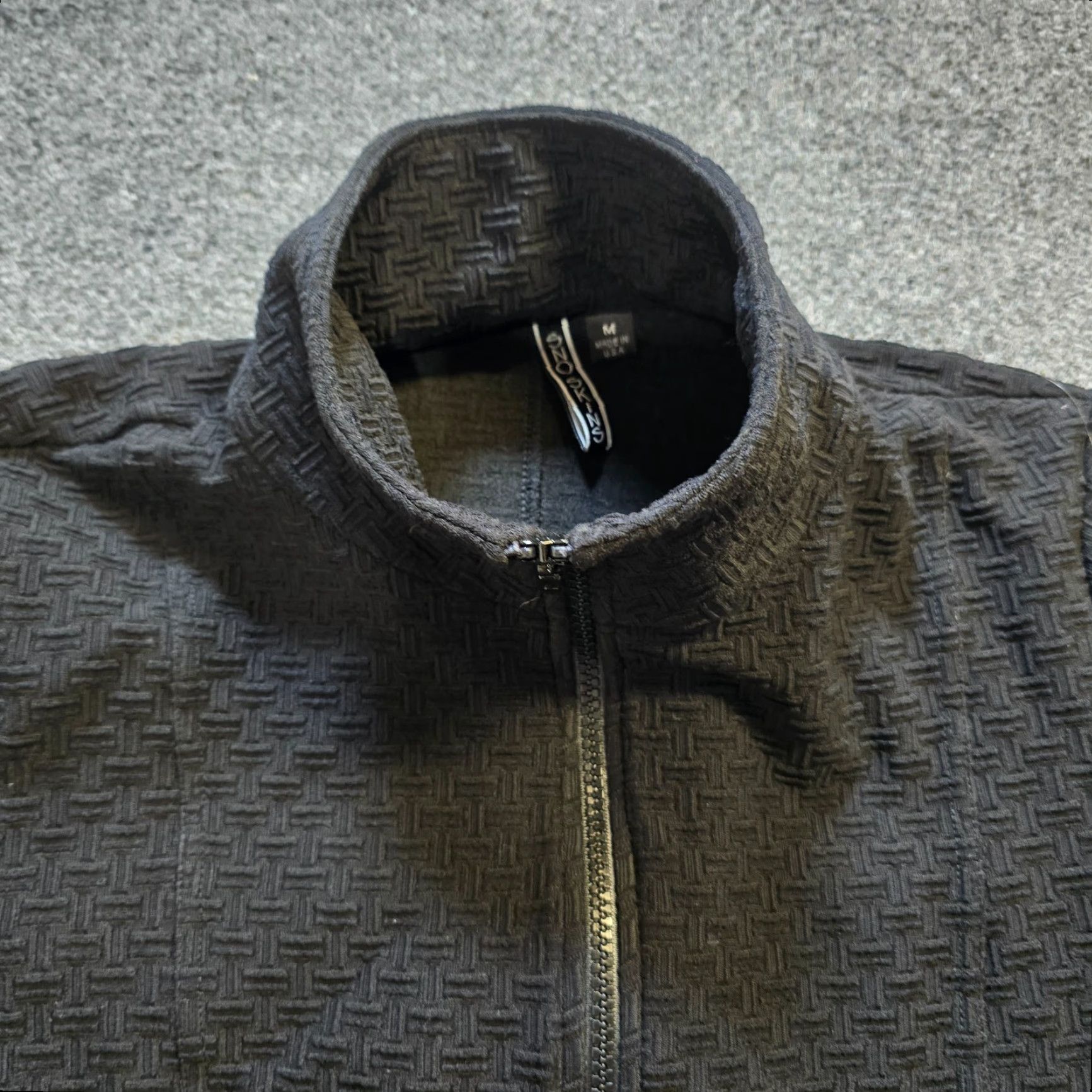 Vintage Sno Skins Jacket Womens Medium Black Textured Full Zip Mock Neck Casual Layer Size M / US 6-8 / IT 42-44 - 2 Thumbnail