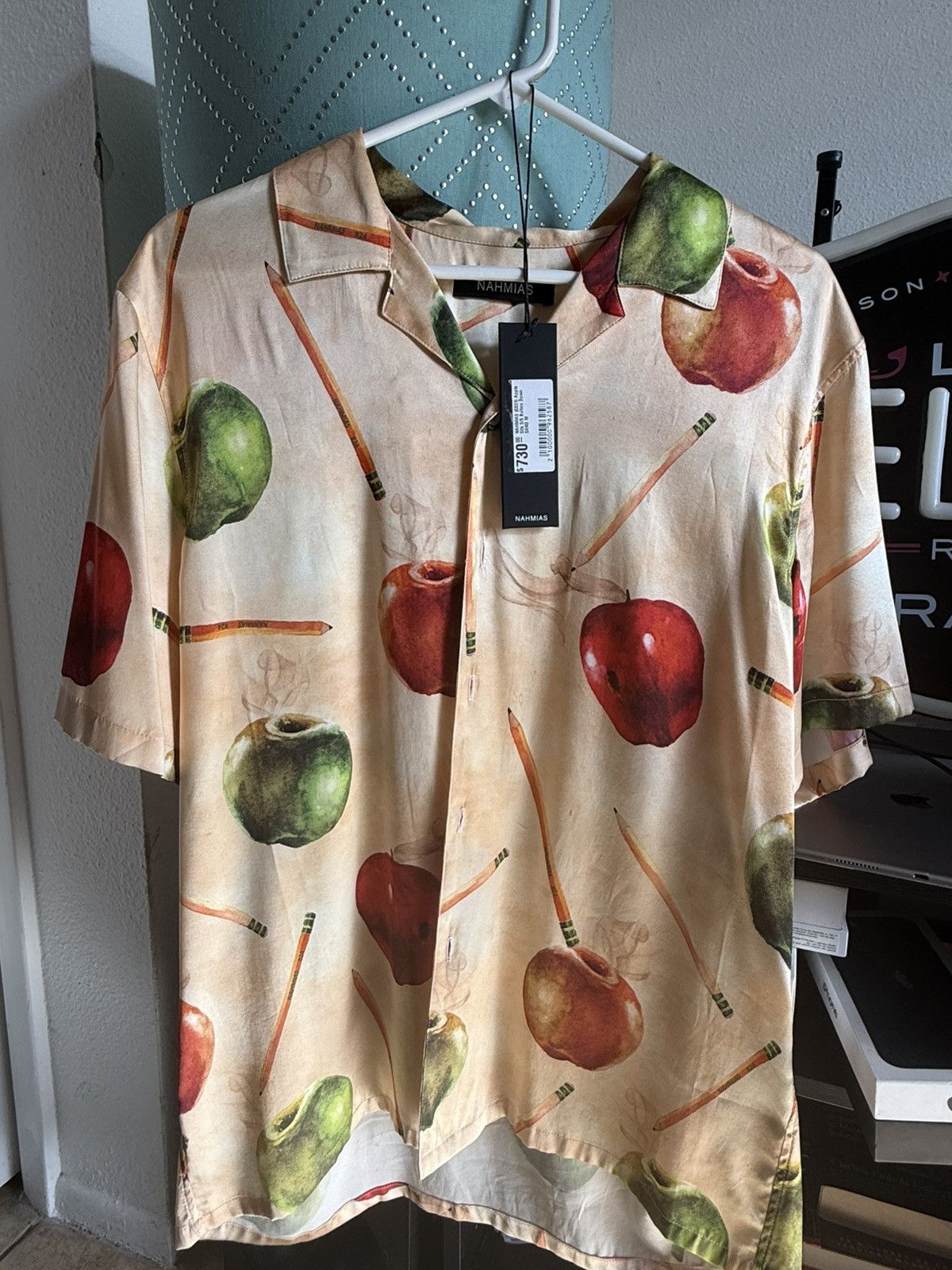 Nahmias NAHMIAS short sleeve button-up shirt, size M. Size US M / EU 48-50 / 2 - 1 Thumbnail