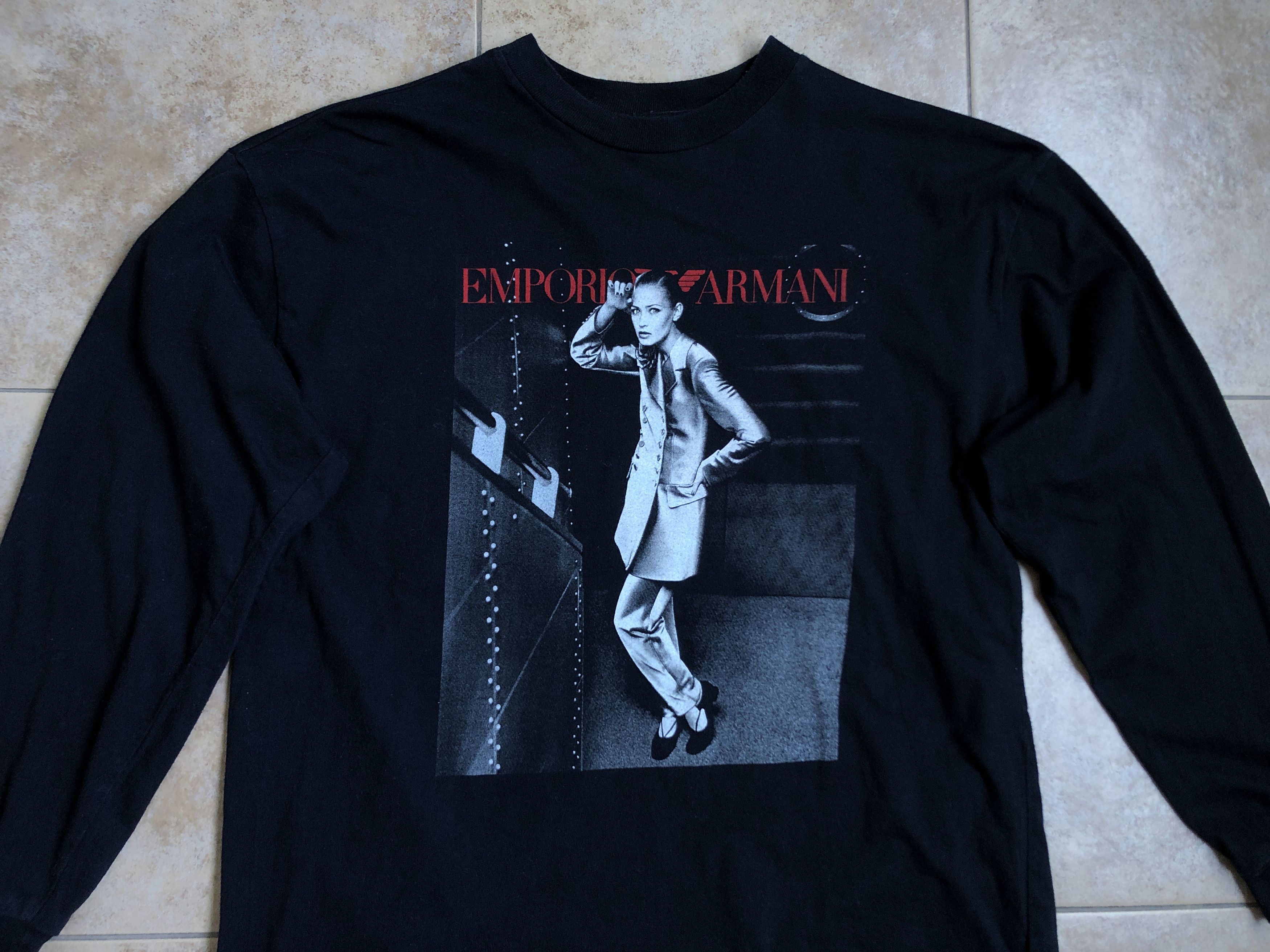 Emporio Armani Emporio Armani Vintage Long Sleeve Tee Magdalena Wrobel Size US M / EU 48-50 / 2 - 2 Thumbnail