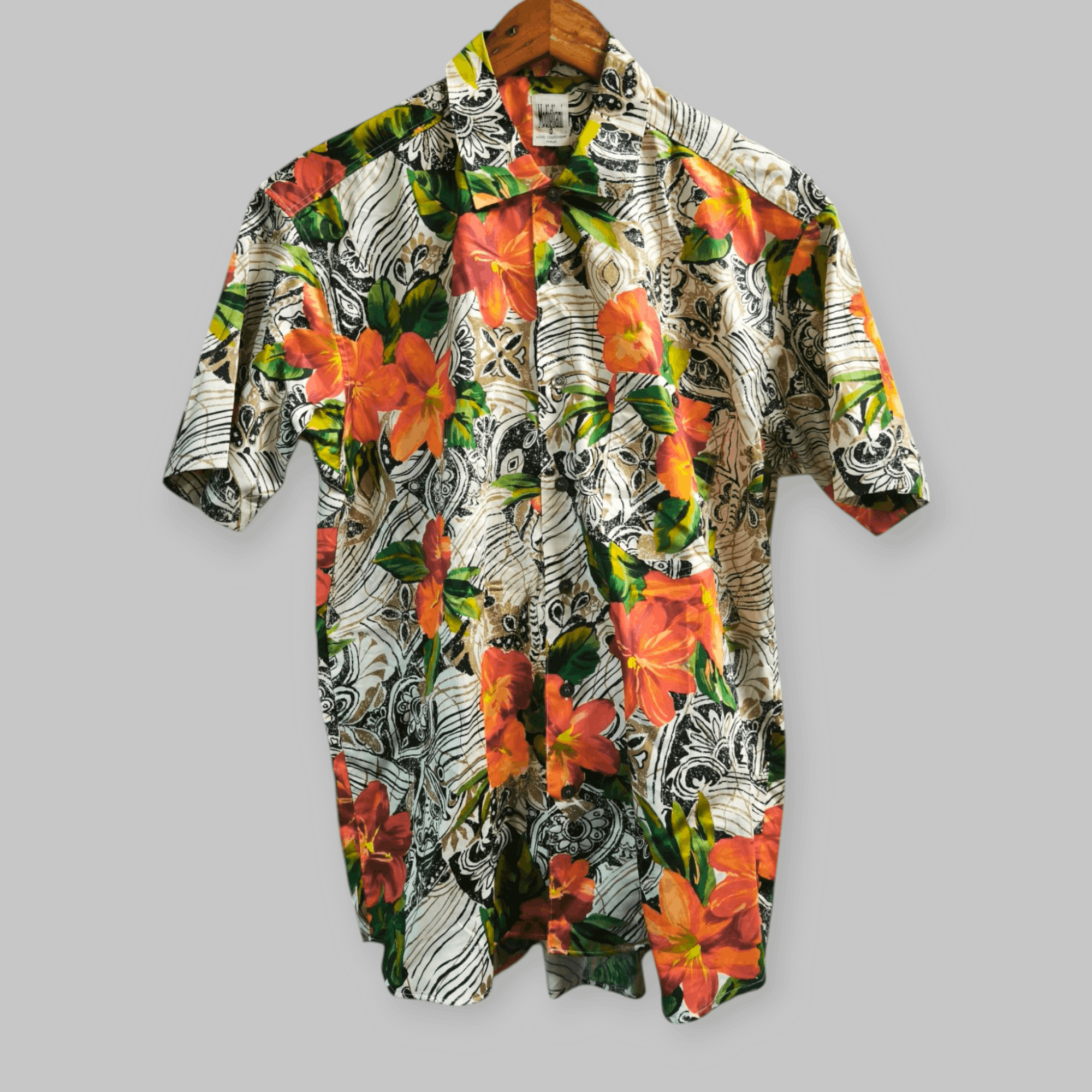 Designer × Vintage Modigliani Floral Fullprint Button Up Short Sleeve Shirt Size US M / EU 48-50 / 2 - 4 Thumbnail