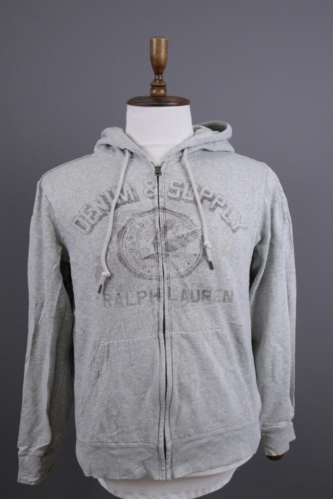Denim & Supply Ralph Lauren Denim & Supply Ralph Lauren Gray Full Hoodie Sweater Size M Size US M / EU 48-50 / 2 - 1 Thumbnail