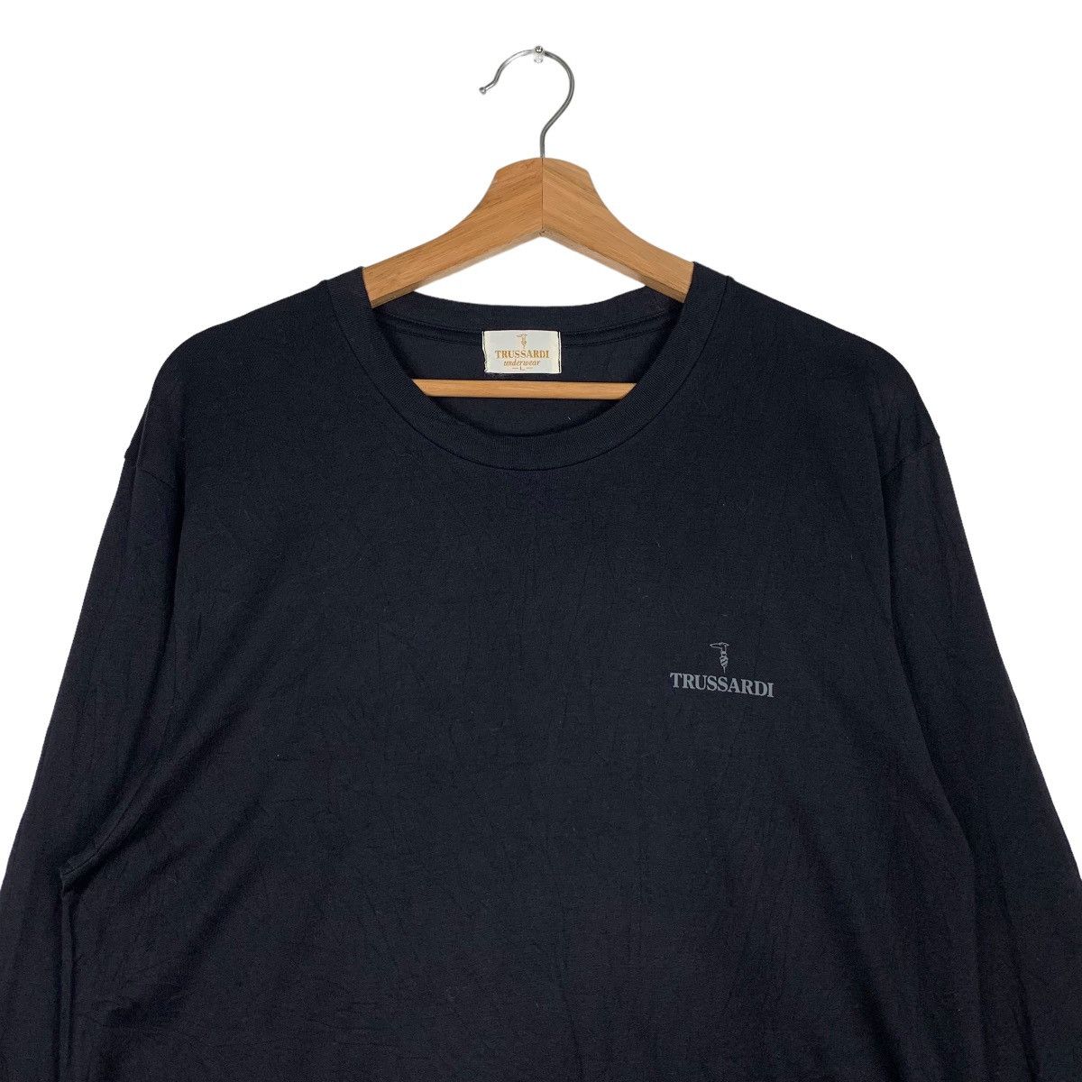Trussardi Trussardi Underwear Plain Long Sleeve Tees #0207-C10 Size US L / EU 52-54 / 3 - 3 Thumbnail